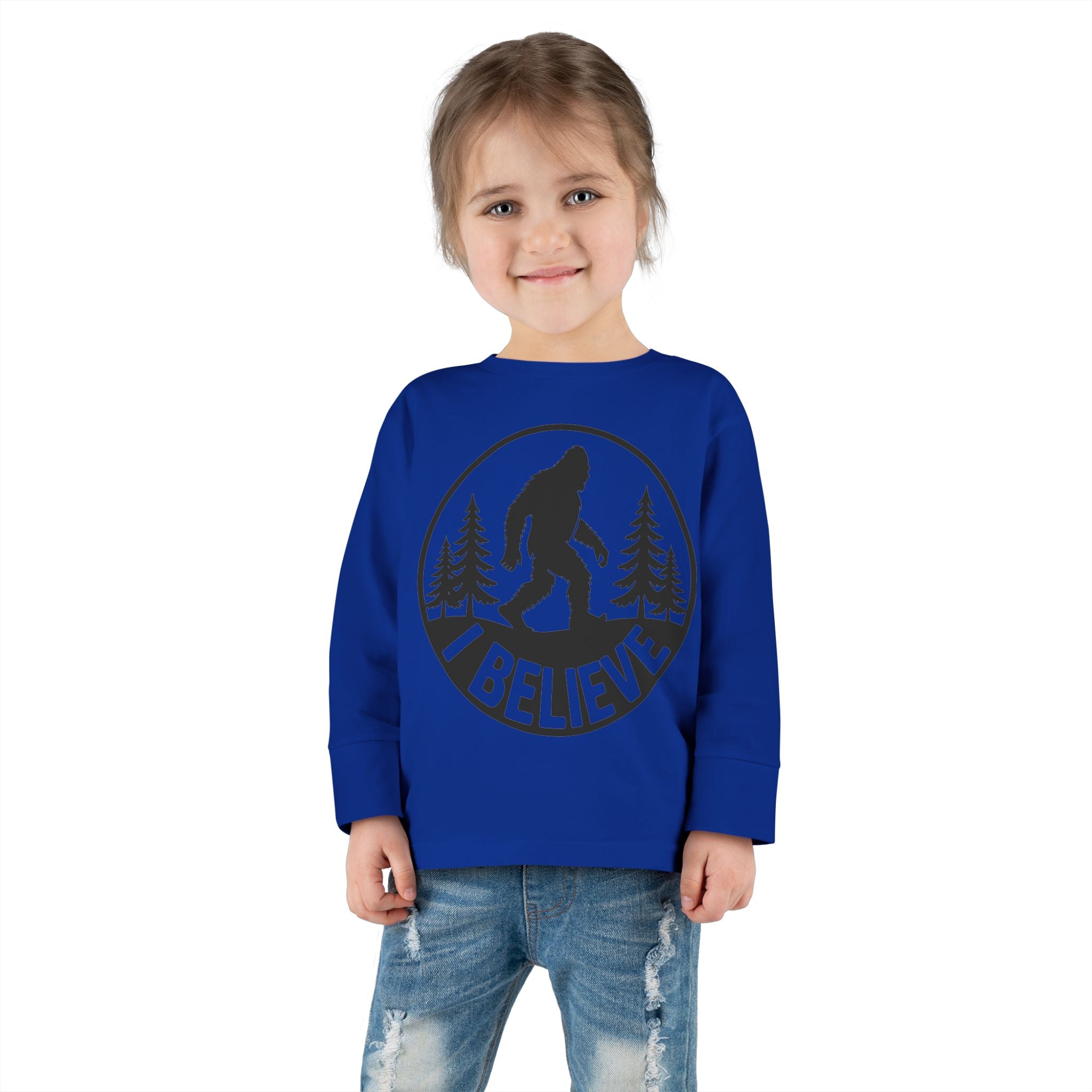 I Believe Bigfoot Toddler Long Sleeve Tee