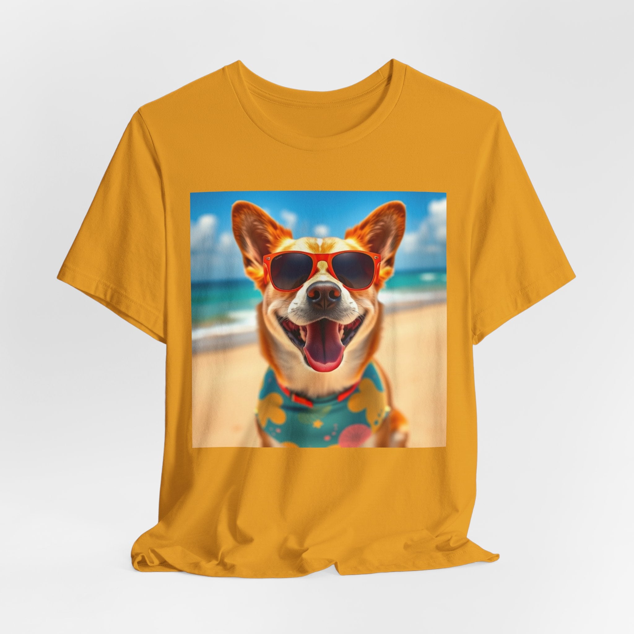 Happy Pup Beach Vibes Unisex Short Sleeve Tee