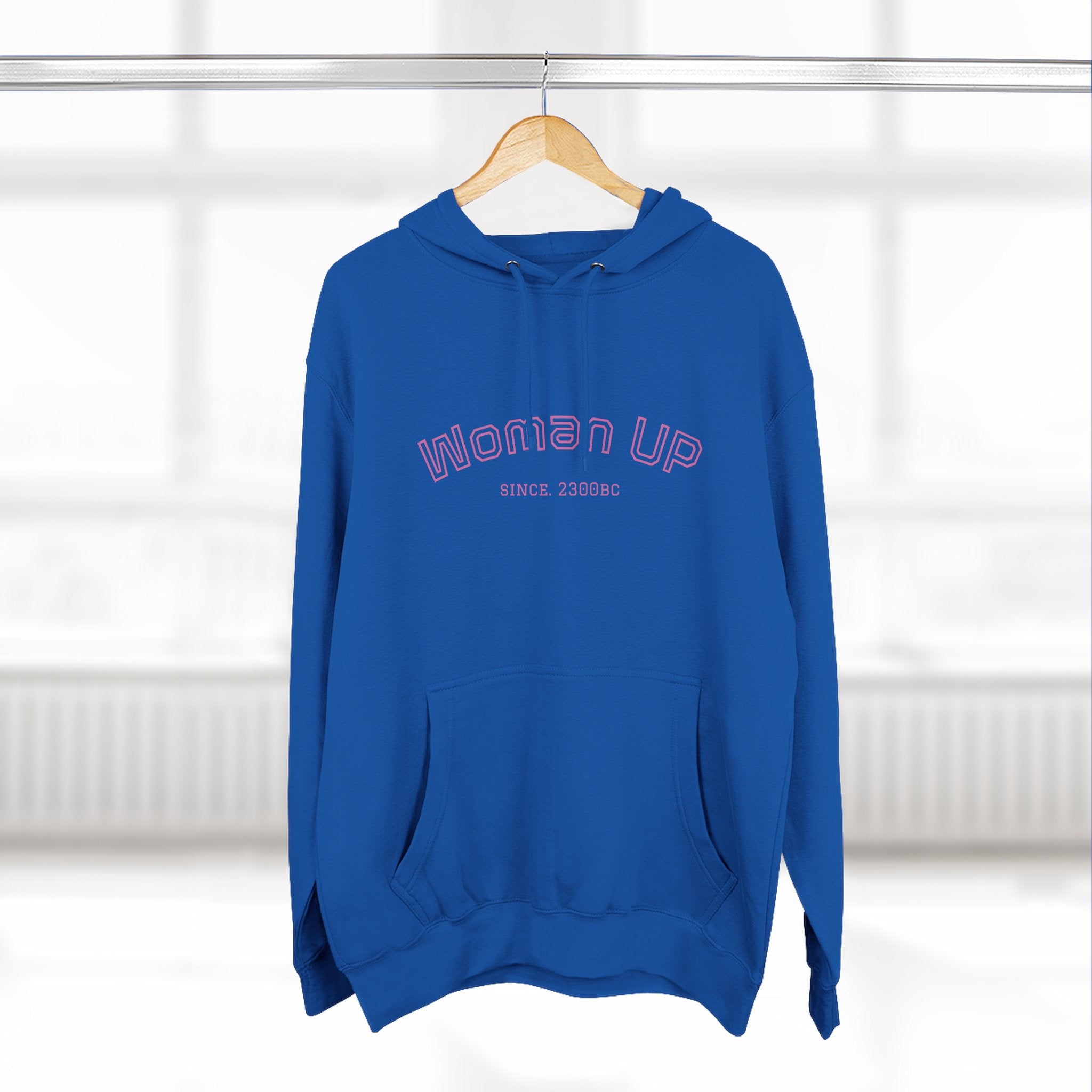 Empowering Women's Fleece Hoodie - 'Woman Up' & 'We Can Do It!' Designs