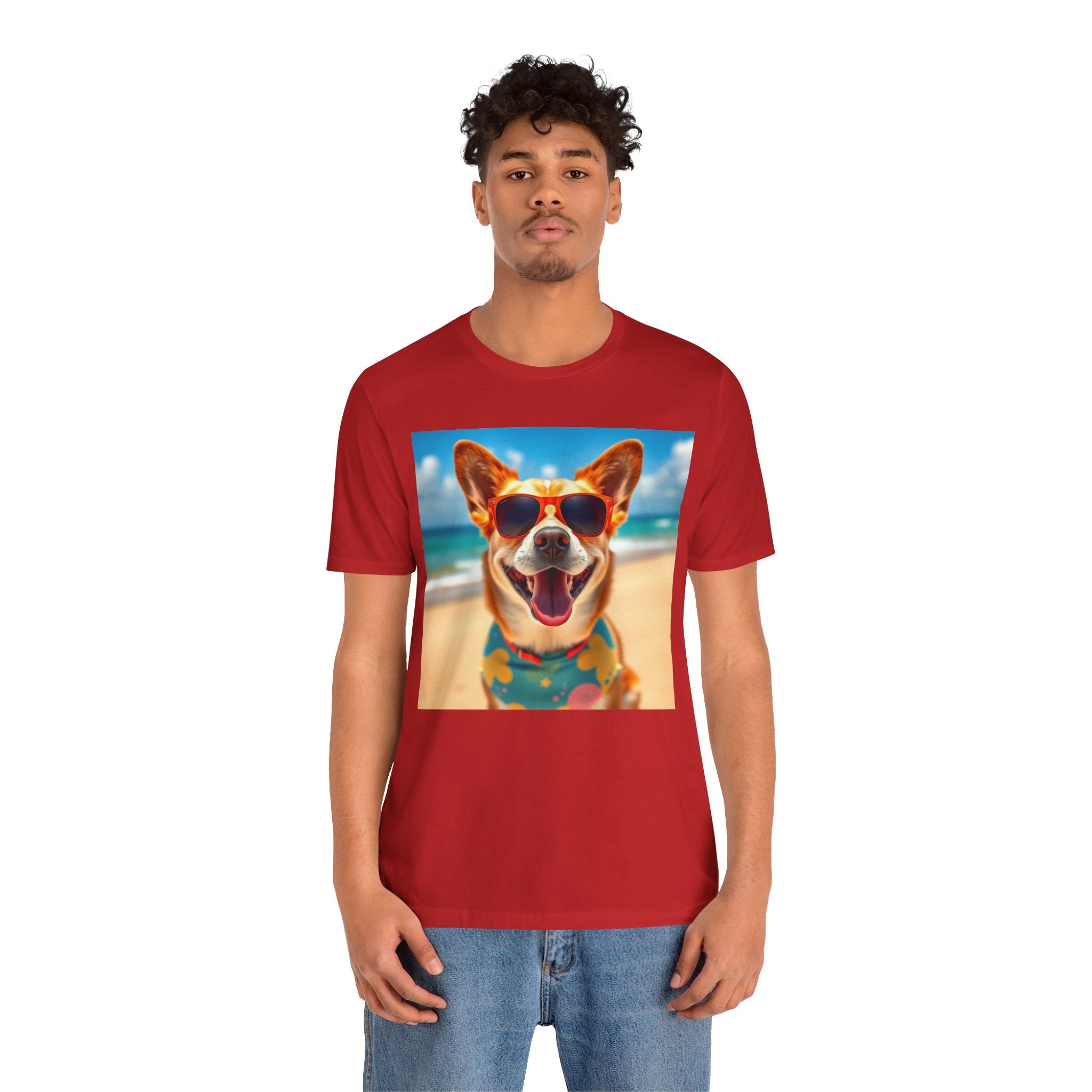 Happy Pup Beach Vibes Unisex Short Sleeve Tee