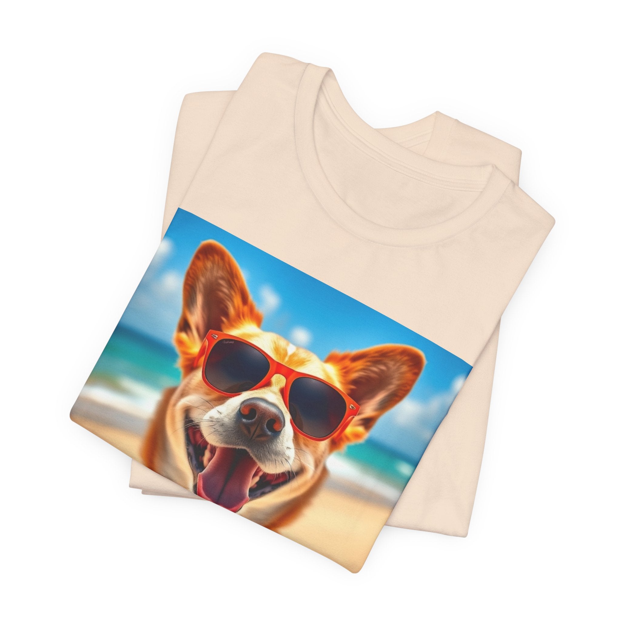 Happy Pup Beach Vibes Unisex Short Sleeve Tee