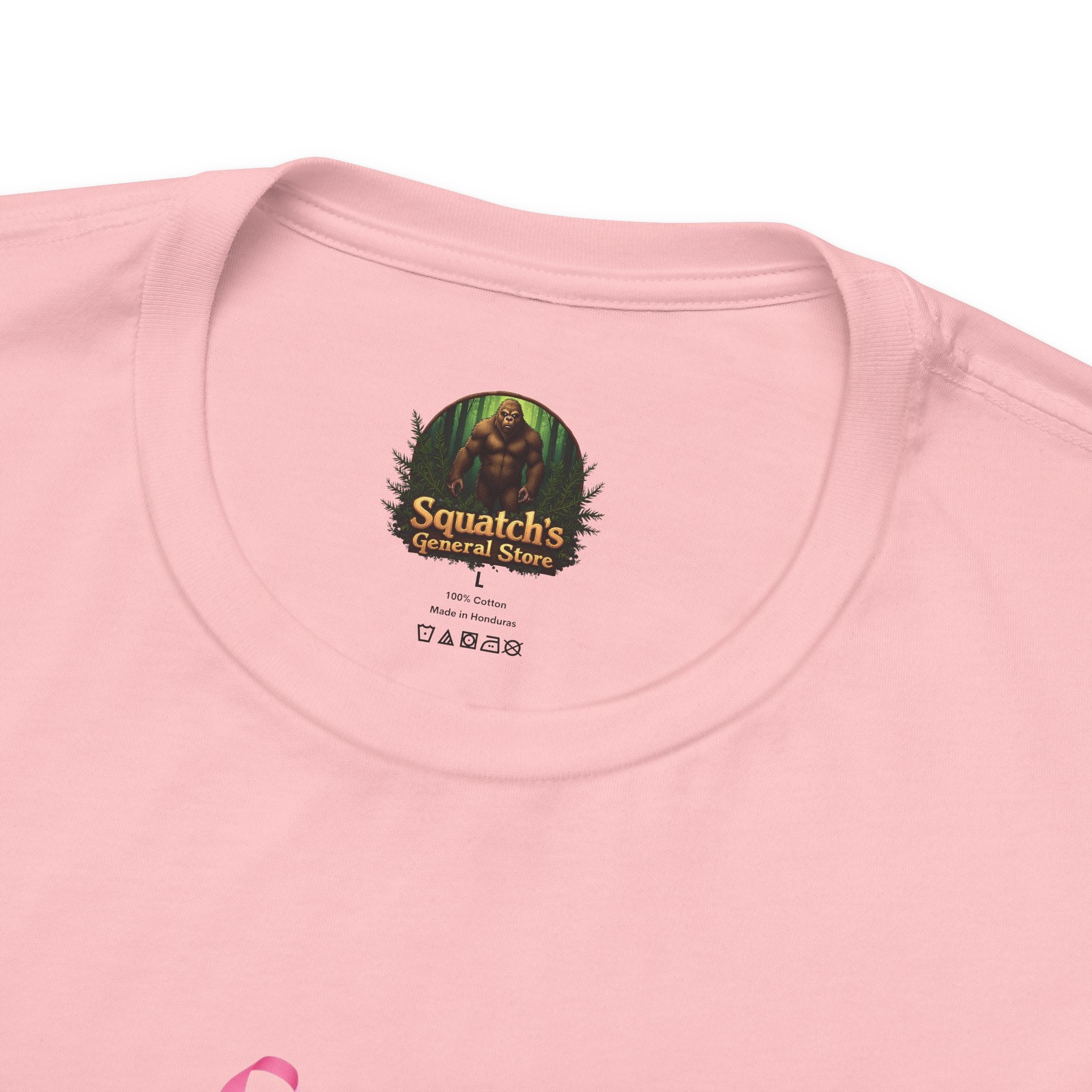 Breast Cancer Awareness Tee - Unisex Jersey Short Sleeve Shirt with Pink Ribbon Design