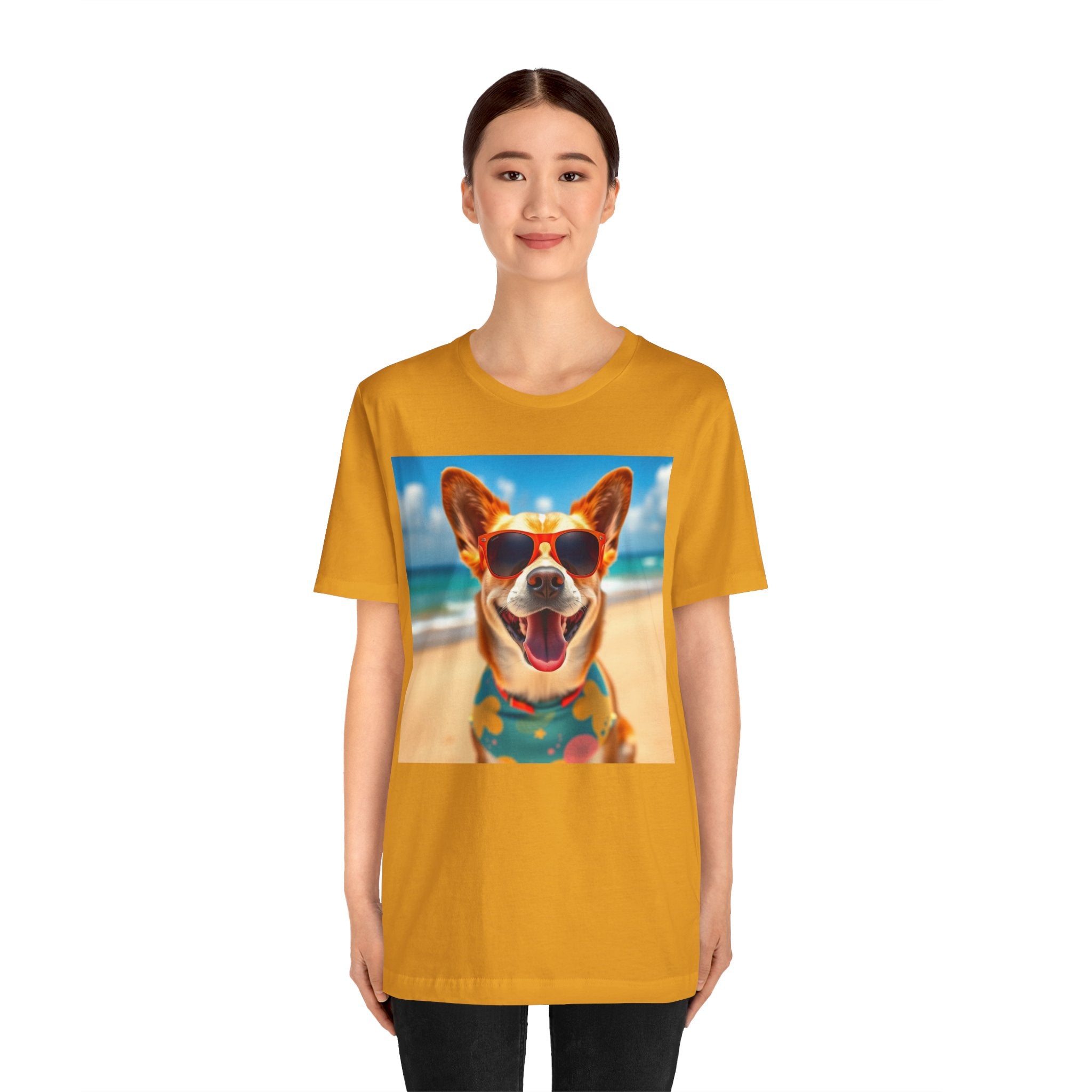 Happy Pup Beach Vibes Unisex Short Sleeve Tee