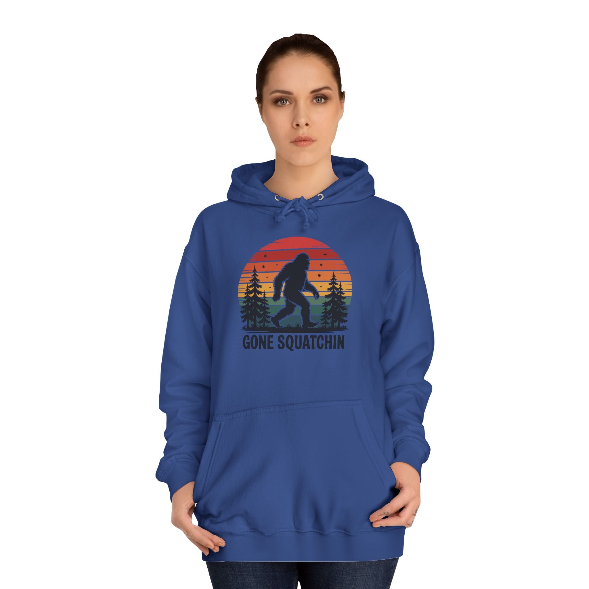 Retro Bigfoot Hoodie - "Gone Squatchin"