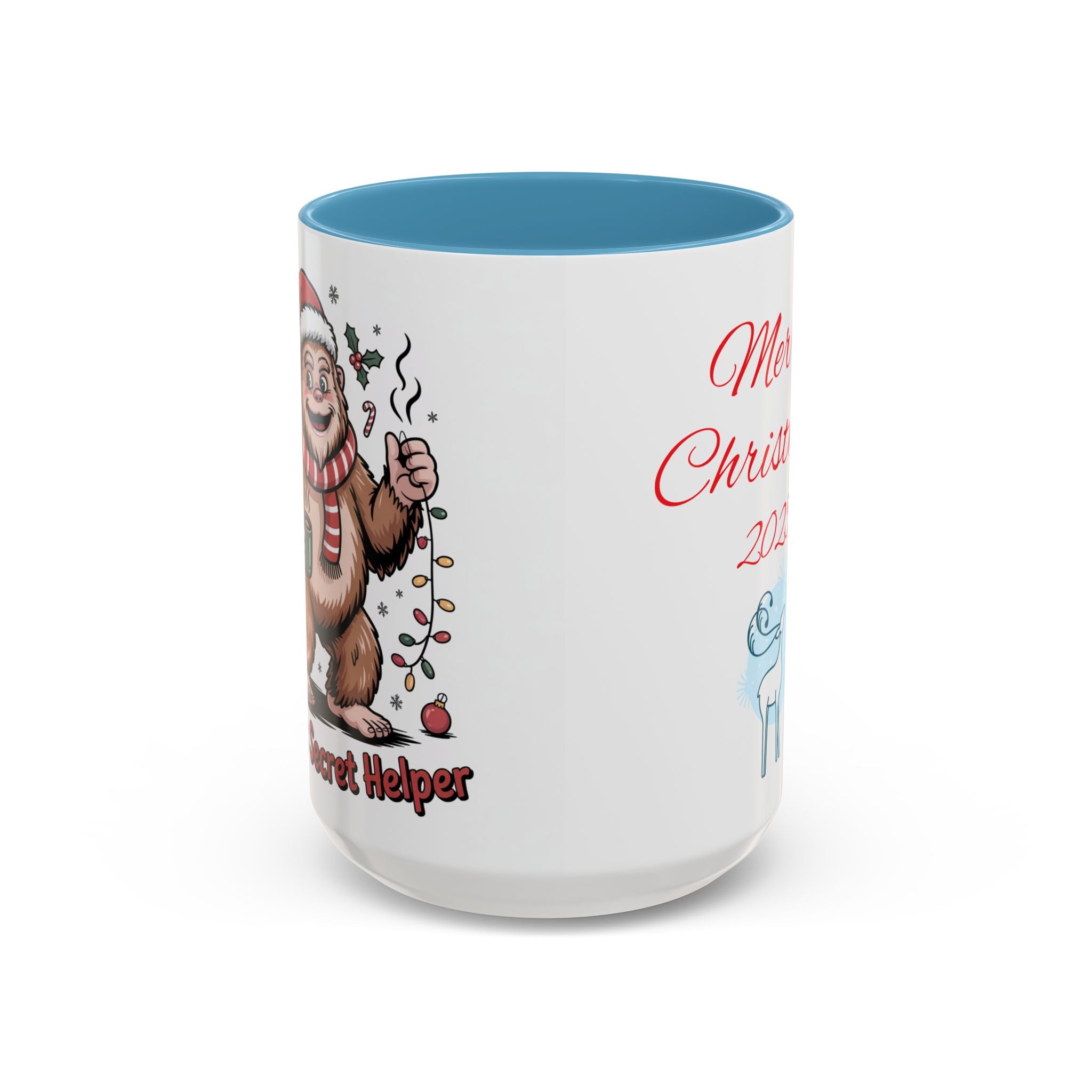 Christmas Coffee Mug with Santa and Reindeer