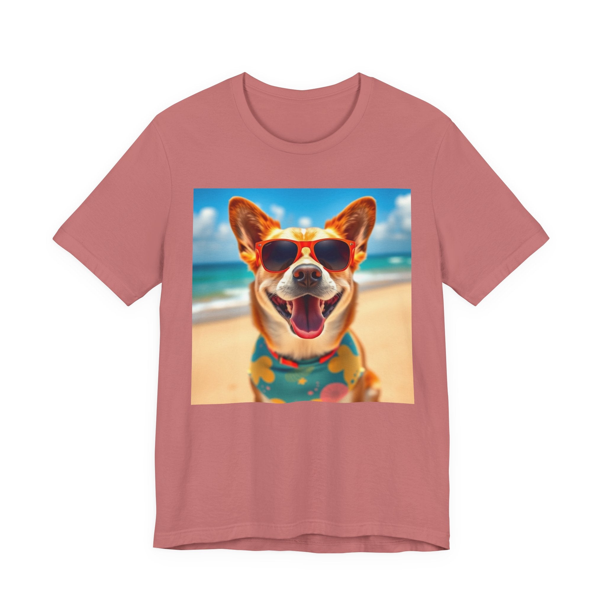 Happy Pup Beach Vibes Unisex Short Sleeve Tee