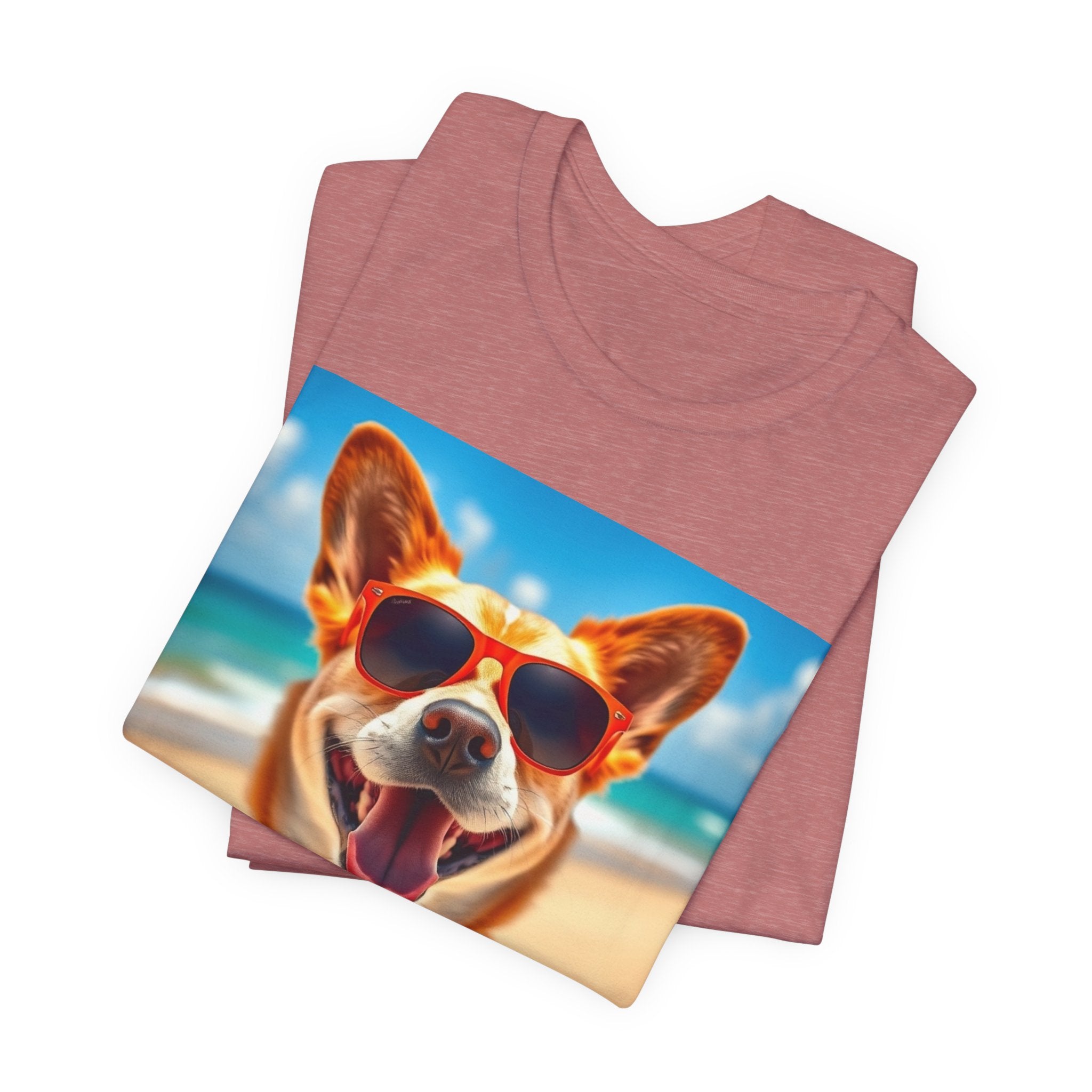 Happy Pup Beach Vibes Unisex Short Sleeve Tee
