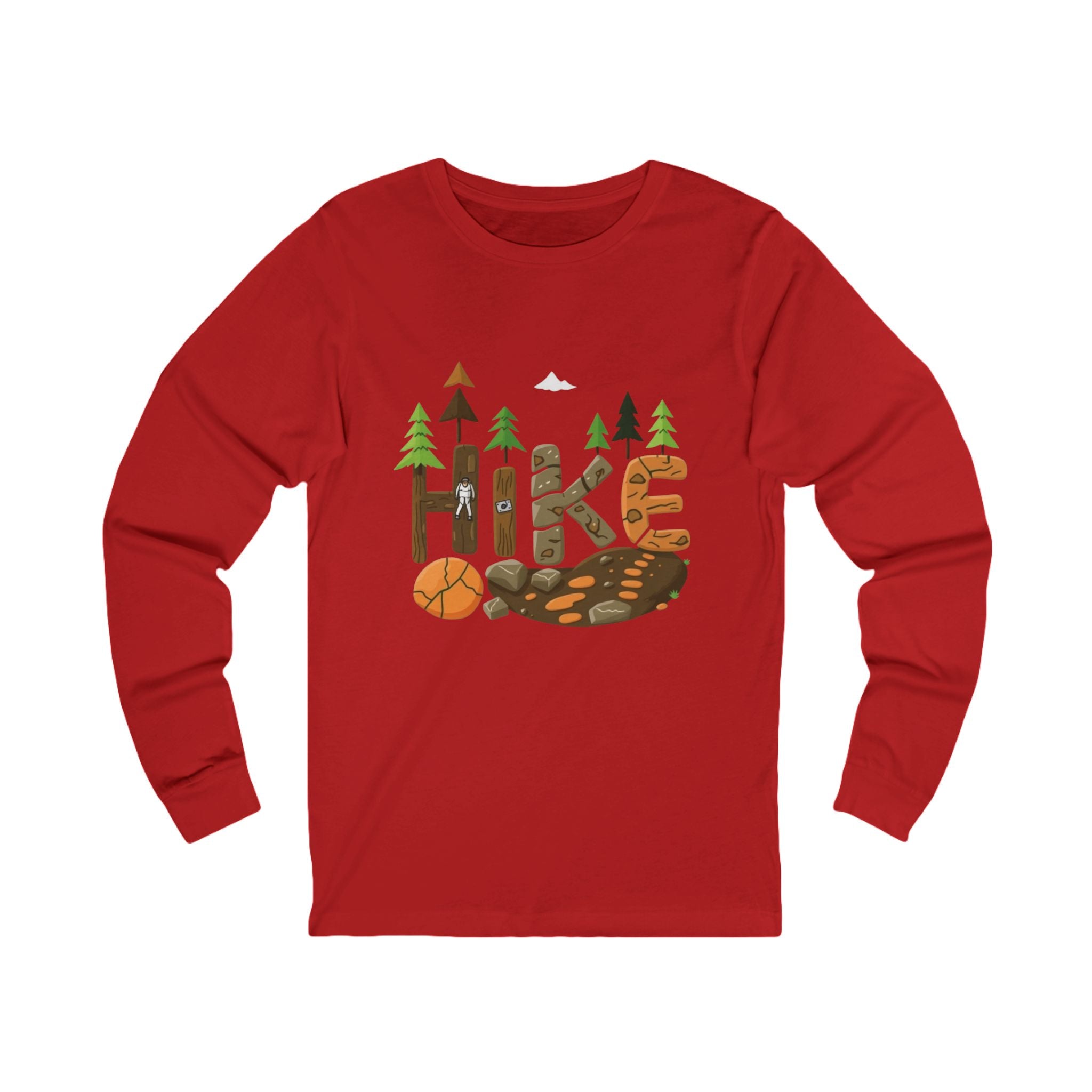 Outdoor Adventure Long Sleeve Tee - 'Hike' Graphic