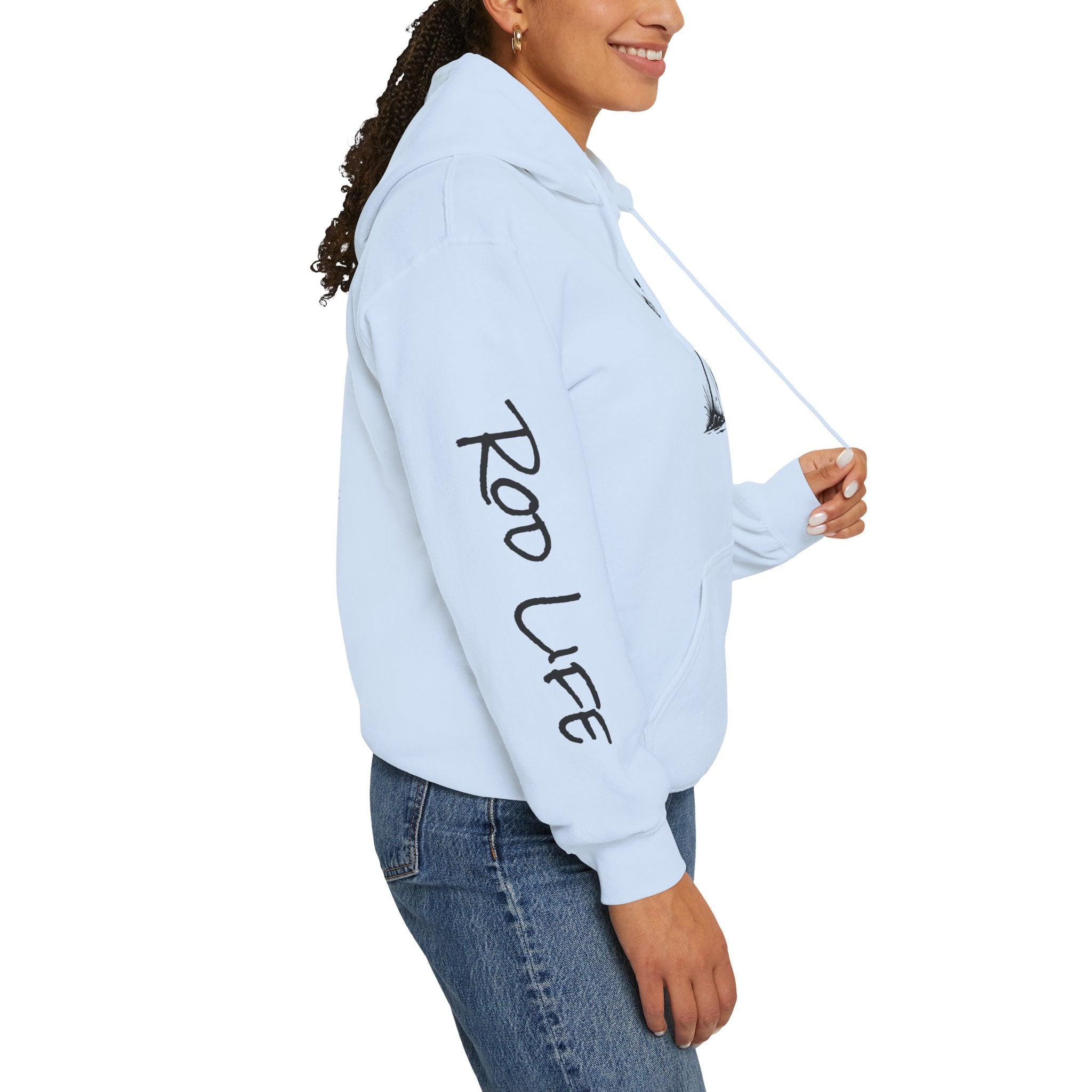 Gone Fishin' Bigfoot Hoodie - Unisex Heavy Blend™ Sweatshirt for Nature Lovers