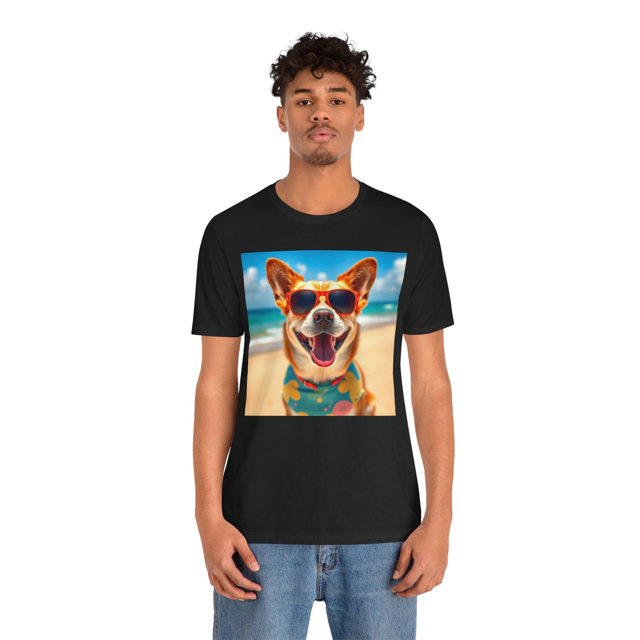 Happy Pup Beach Vibes Unisex Short Sleeve Tee