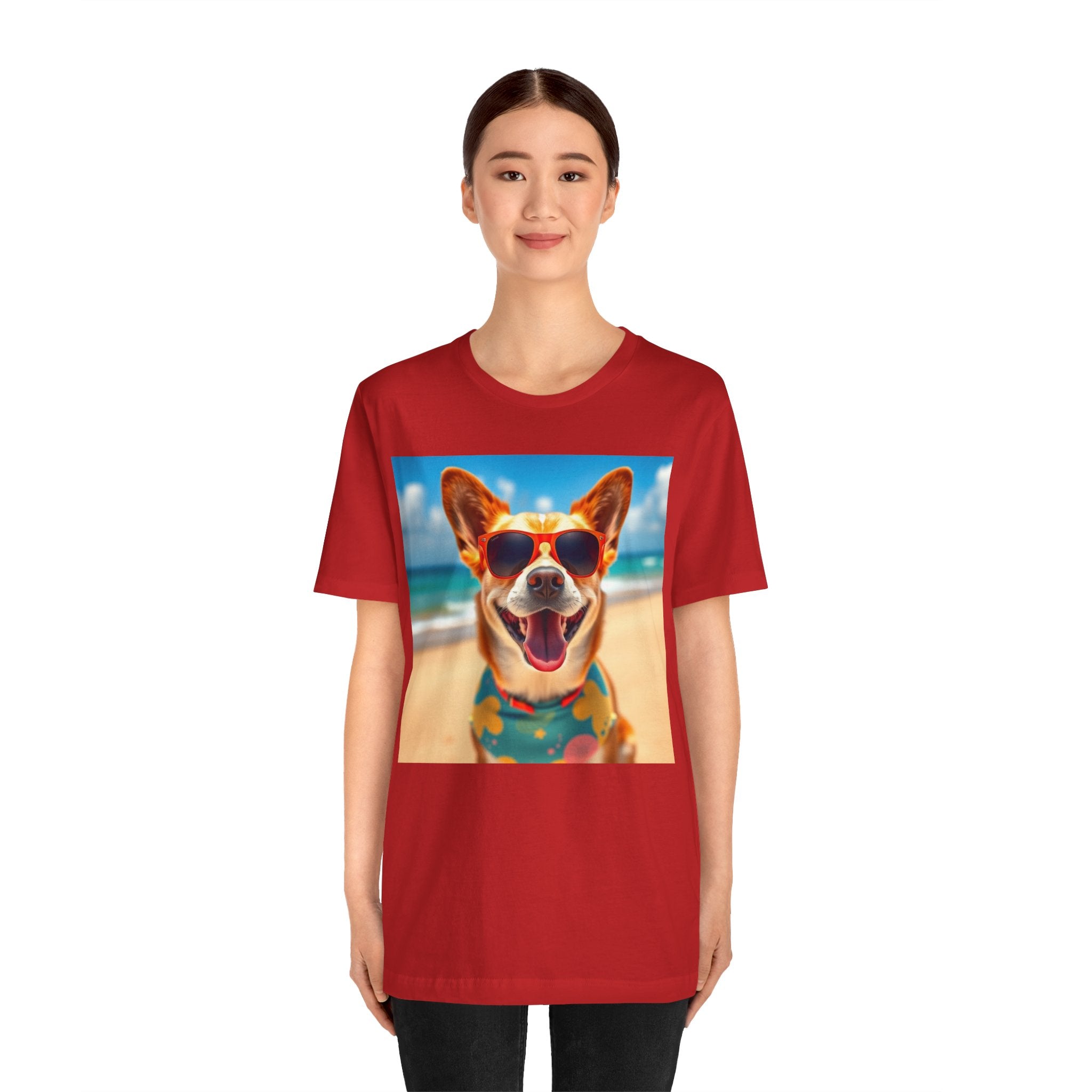Happy Pup Beach Vibes Unisex Short Sleeve Tee