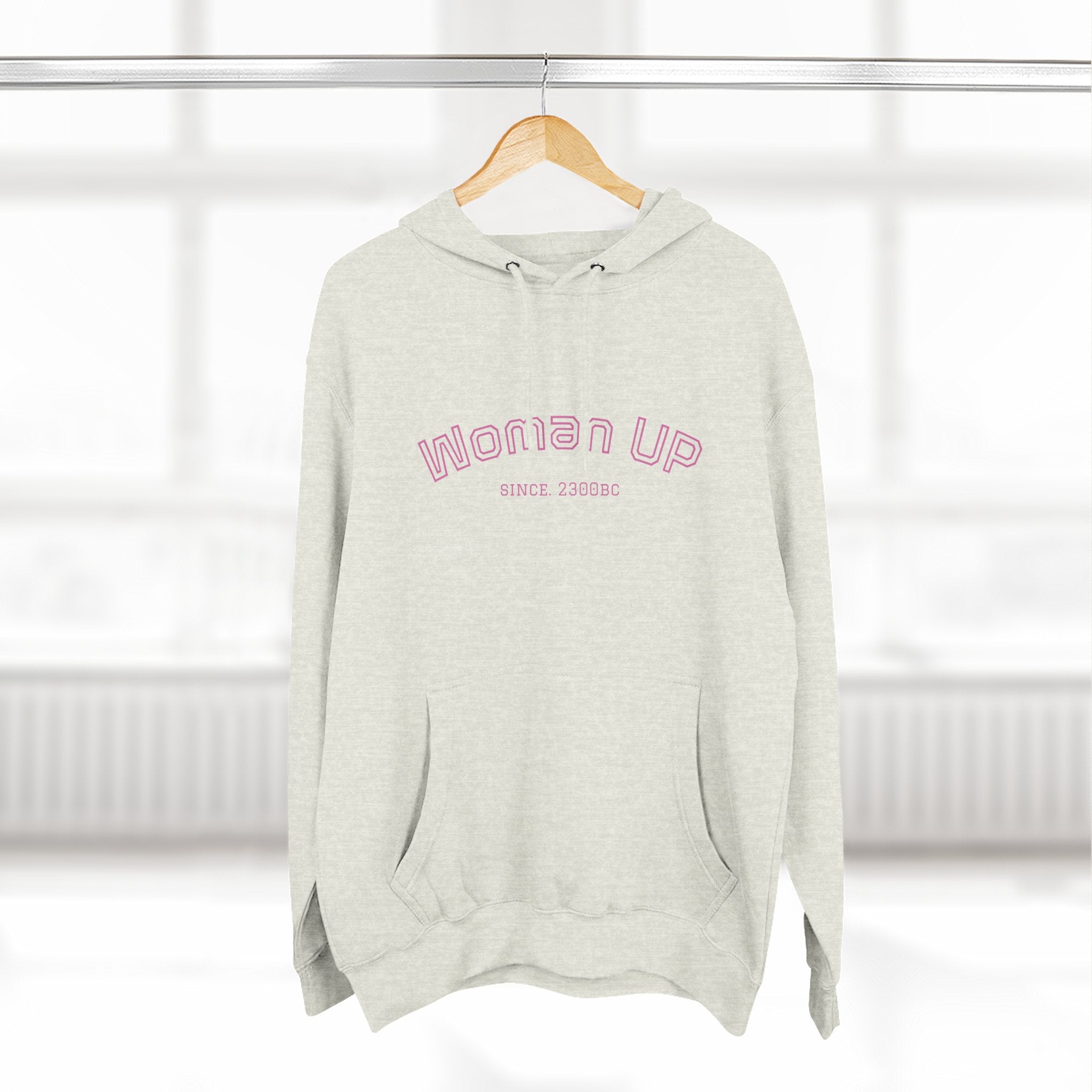 Empowering Women's Fleece Hoodie - 'Woman Up' & 'We Can Do It!' Designs