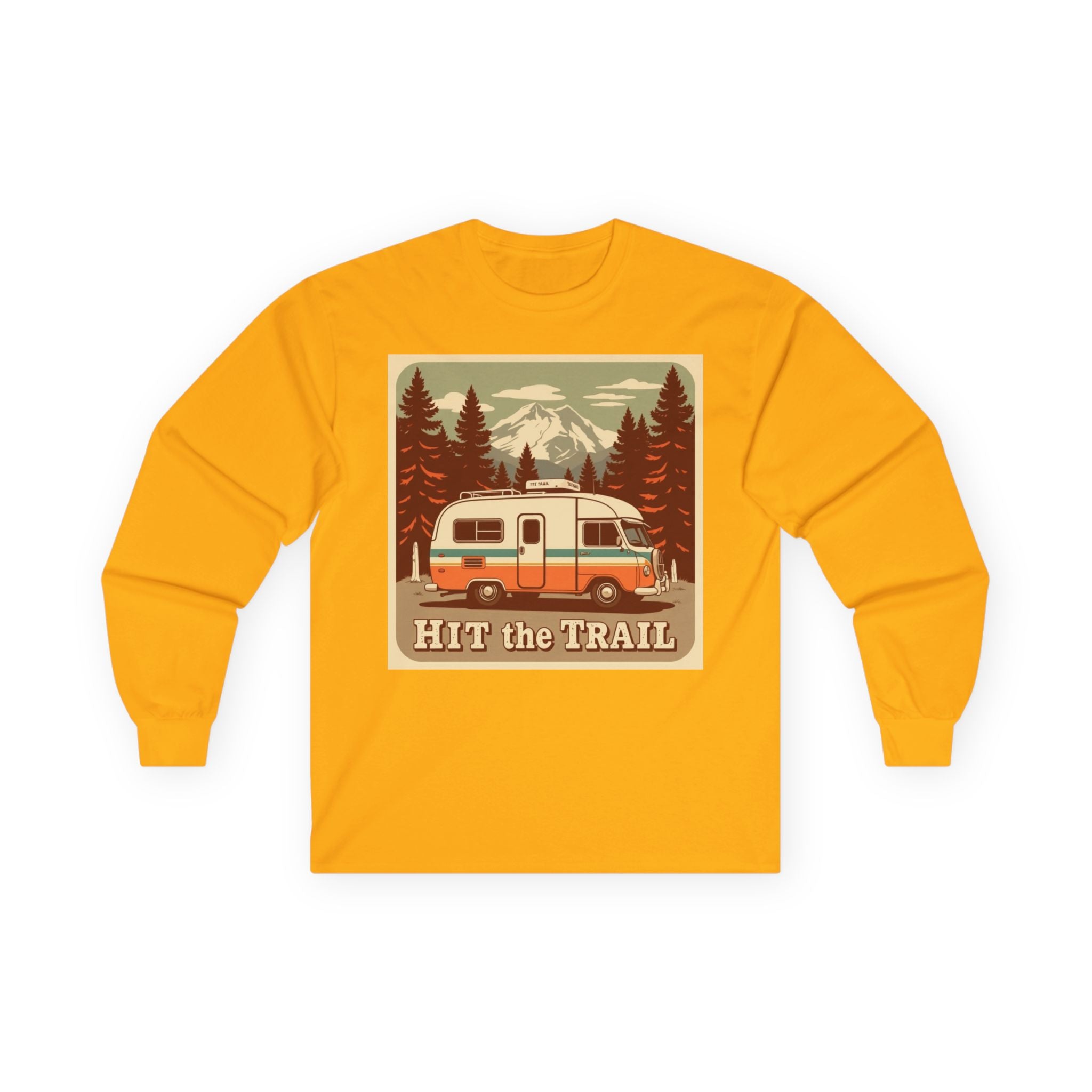 Adventure-Ready Long Sleeve Tee - 'Hit the Trail' Design