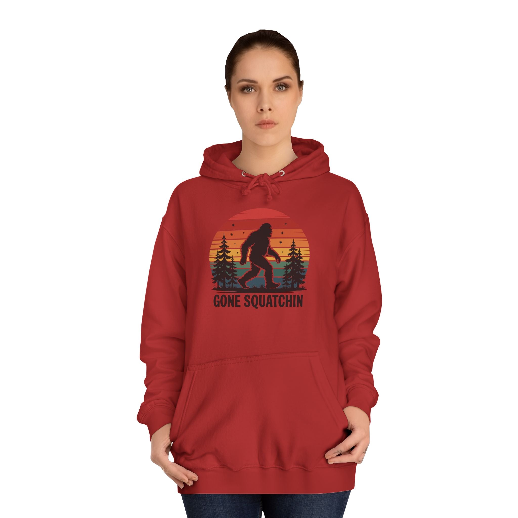Retro Bigfoot Hoodie - "Gone Squatchin"