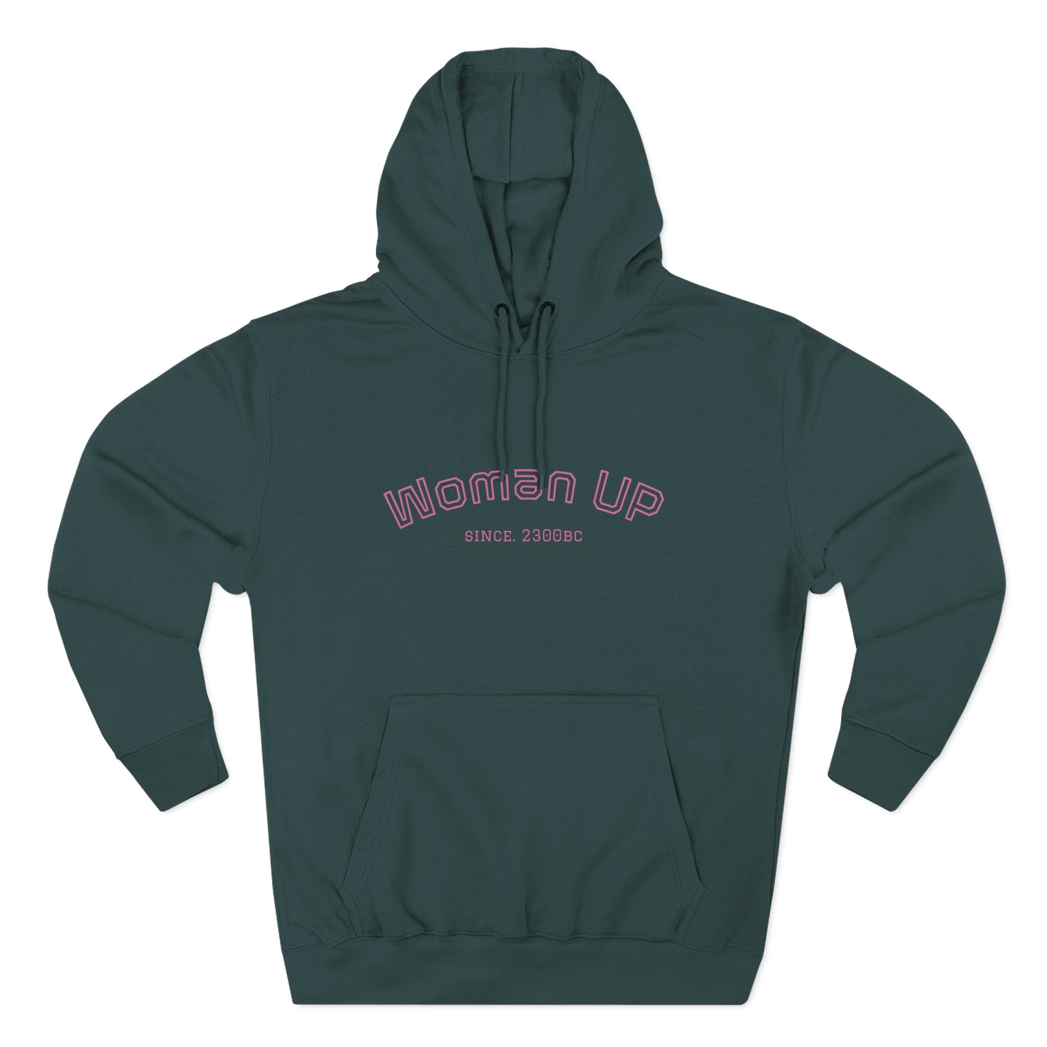 Empowering Women's Fleece Hoodie - 'Woman Up' & 'We Can Do It!' Designs