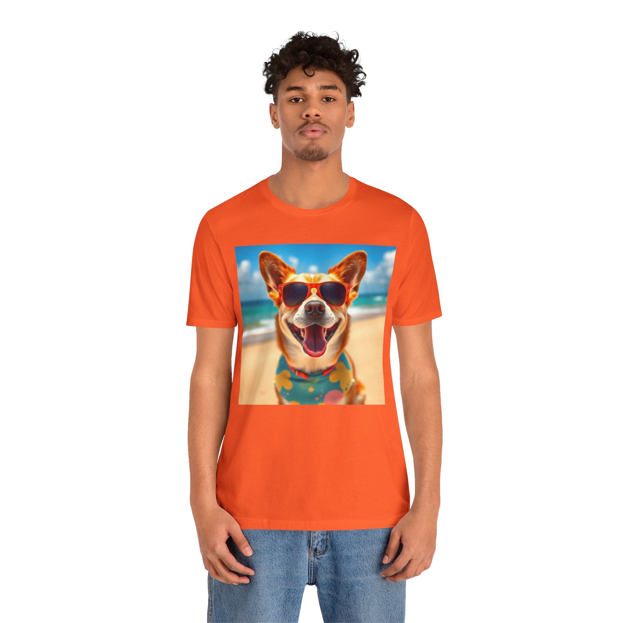 Happy Pup Beach Vibes Unisex Short Sleeve Tee