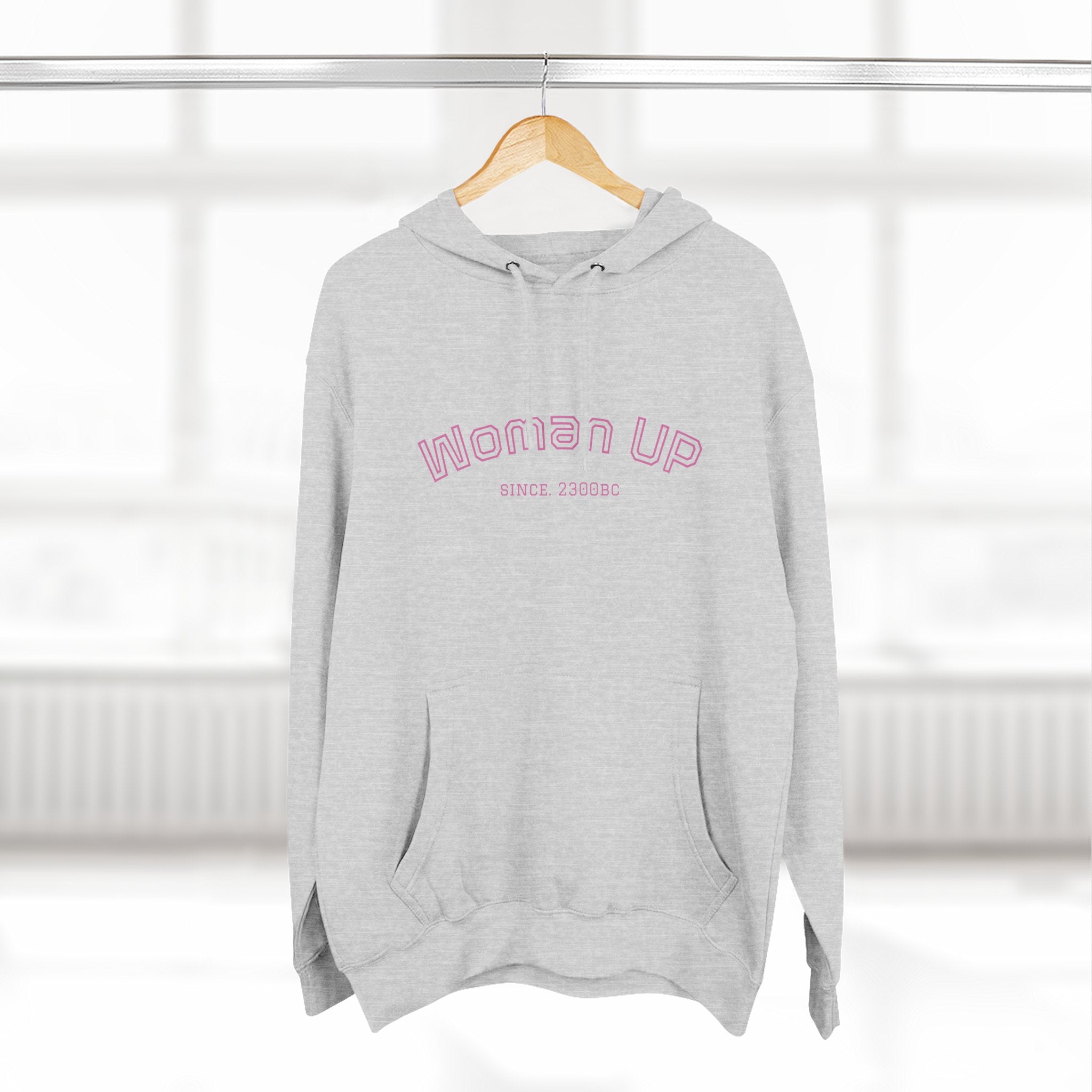 Empowering Women's Fleece Hoodie - 'Woman Up' & 'We Can Do It!' Designs