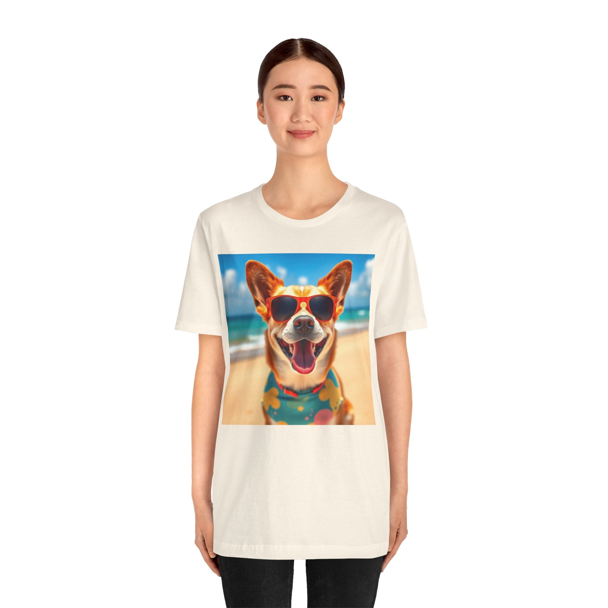 Happy Pup Beach Vibes Unisex Short Sleeve Tee