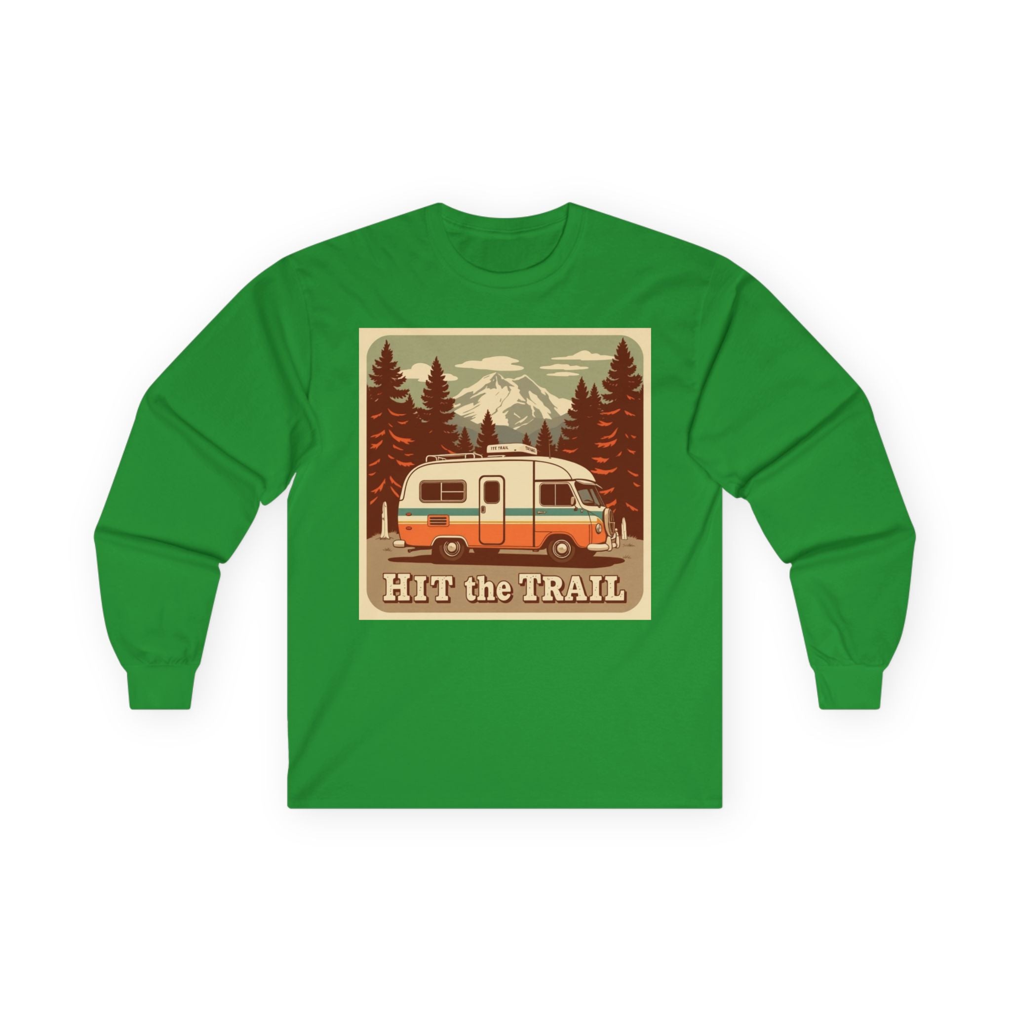 Adventure-Ready Long Sleeve Tee - 'Hit the Trail' Design