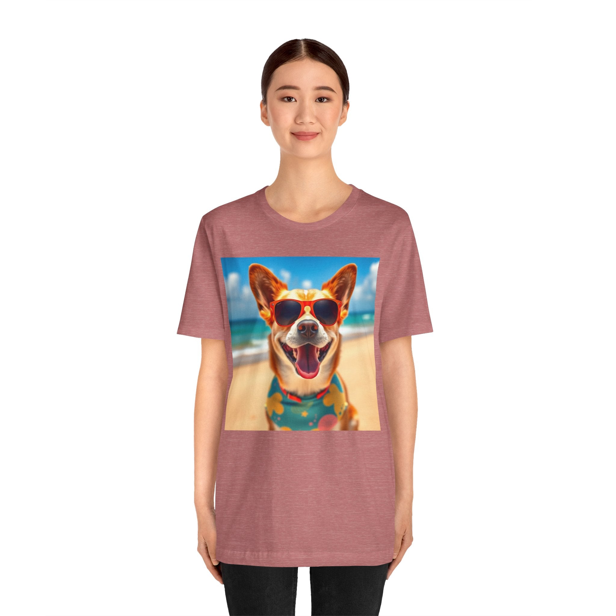 Happy Pup Beach Vibes Unisex Short Sleeve Tee