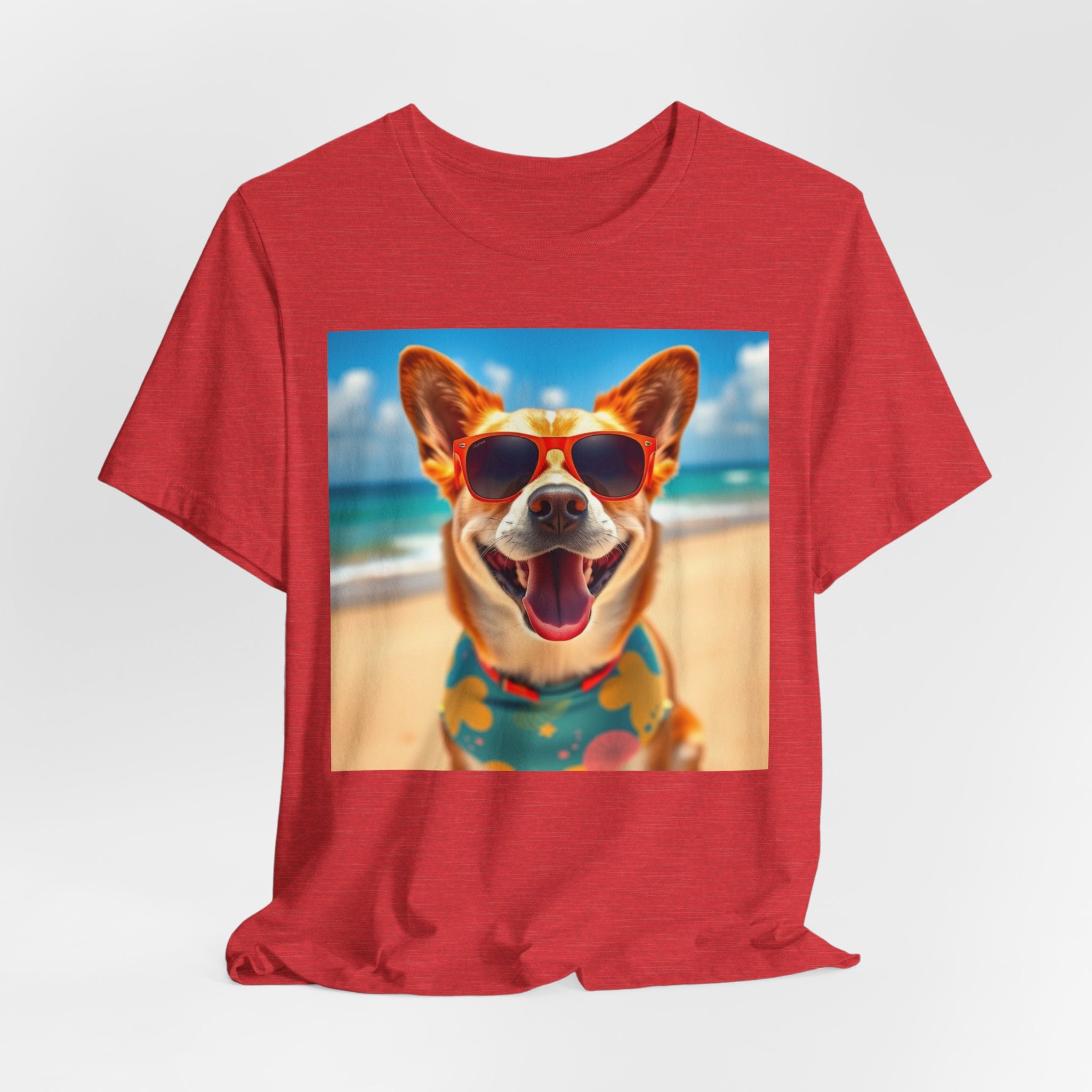 Happy Pup Beach Vibes Unisex Short Sleeve Tee