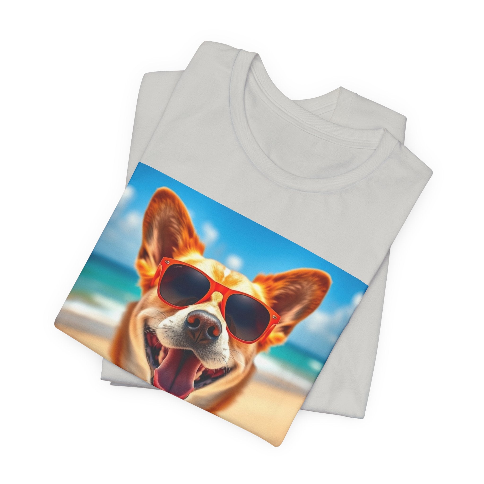 Happy Pup Beach Vibes Unisex Short Sleeve Tee