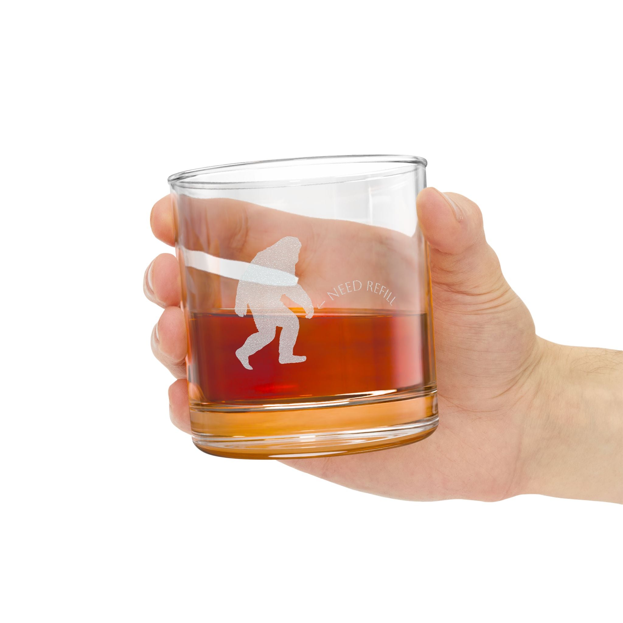 Engraved Bigfoot Whiskey Glass - 10.5oz Unique Barware