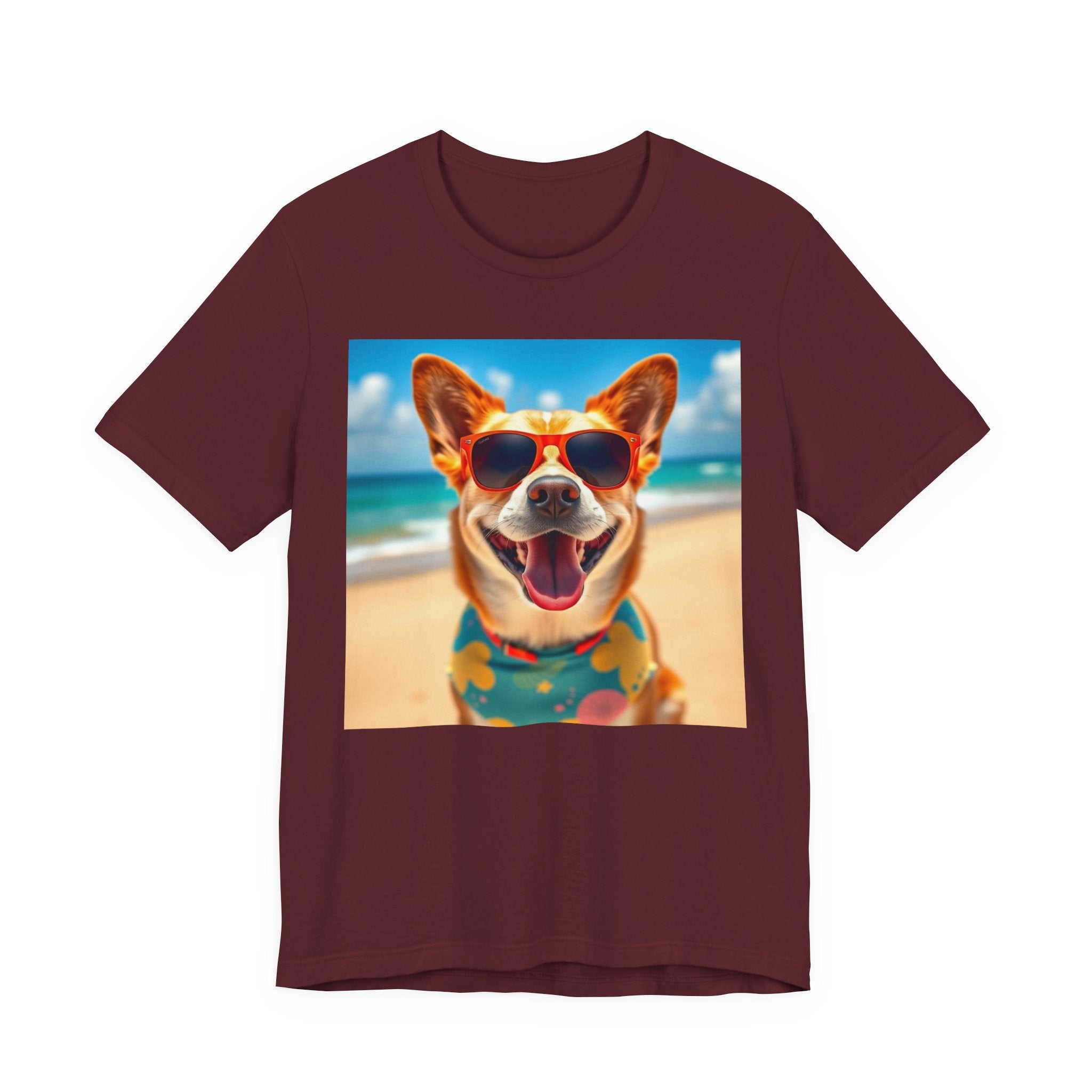 Happy Pup Beach Vibes Unisex Short Sleeve Tee