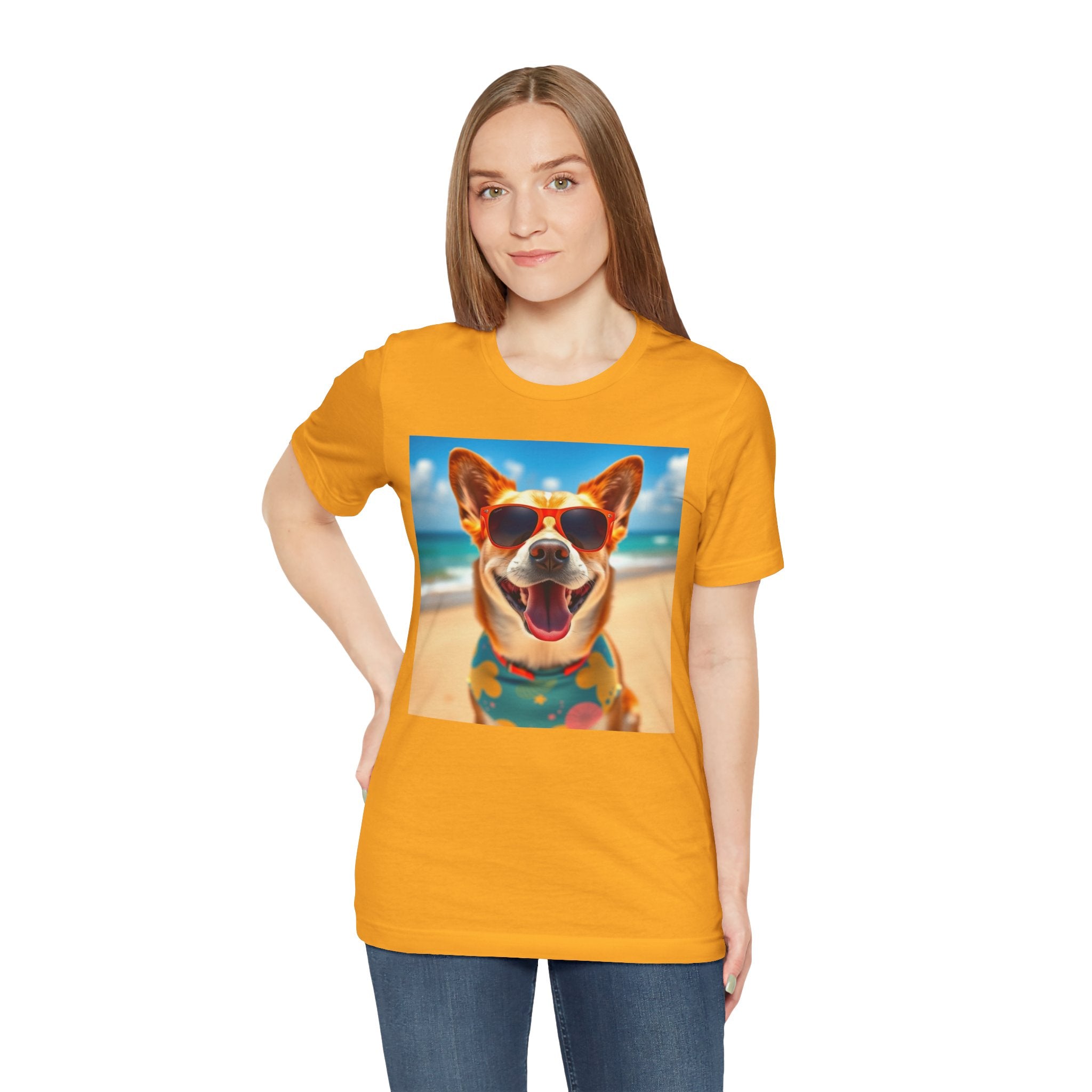 Happy Pup Beach Vibes Unisex Short Sleeve Tee
