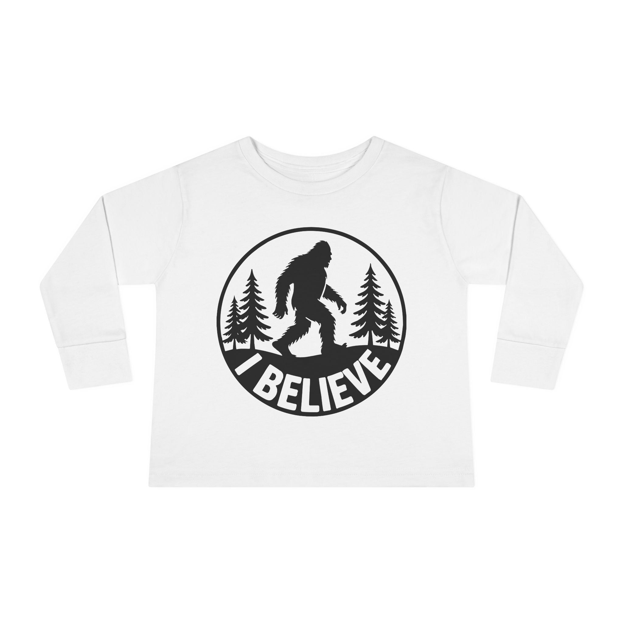 I Believe Bigfoot Toddler Long Sleeve Tee