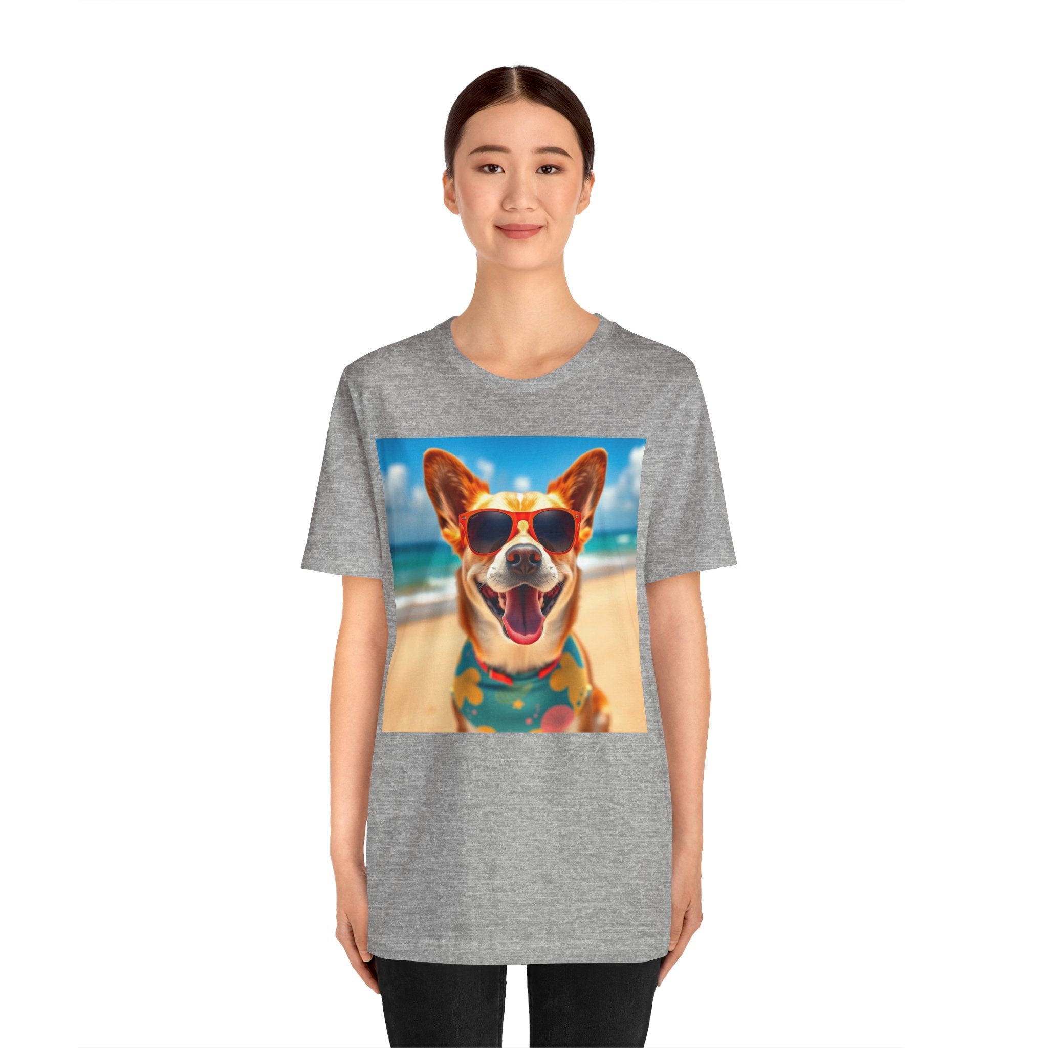 Happy Pup Beach Vibes Unisex Short Sleeve Tee