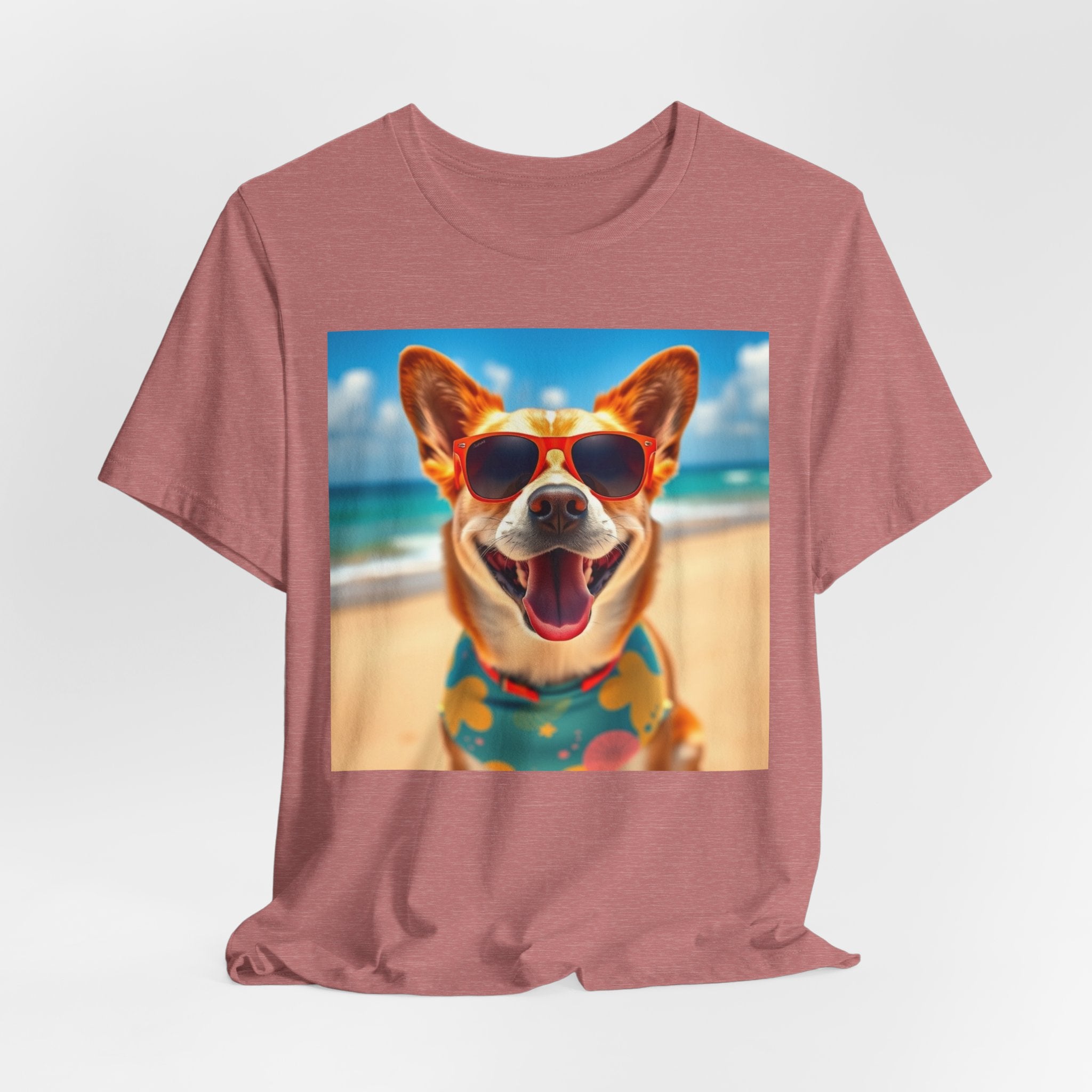Happy Pup Beach Vibes Unisex Short Sleeve Tee