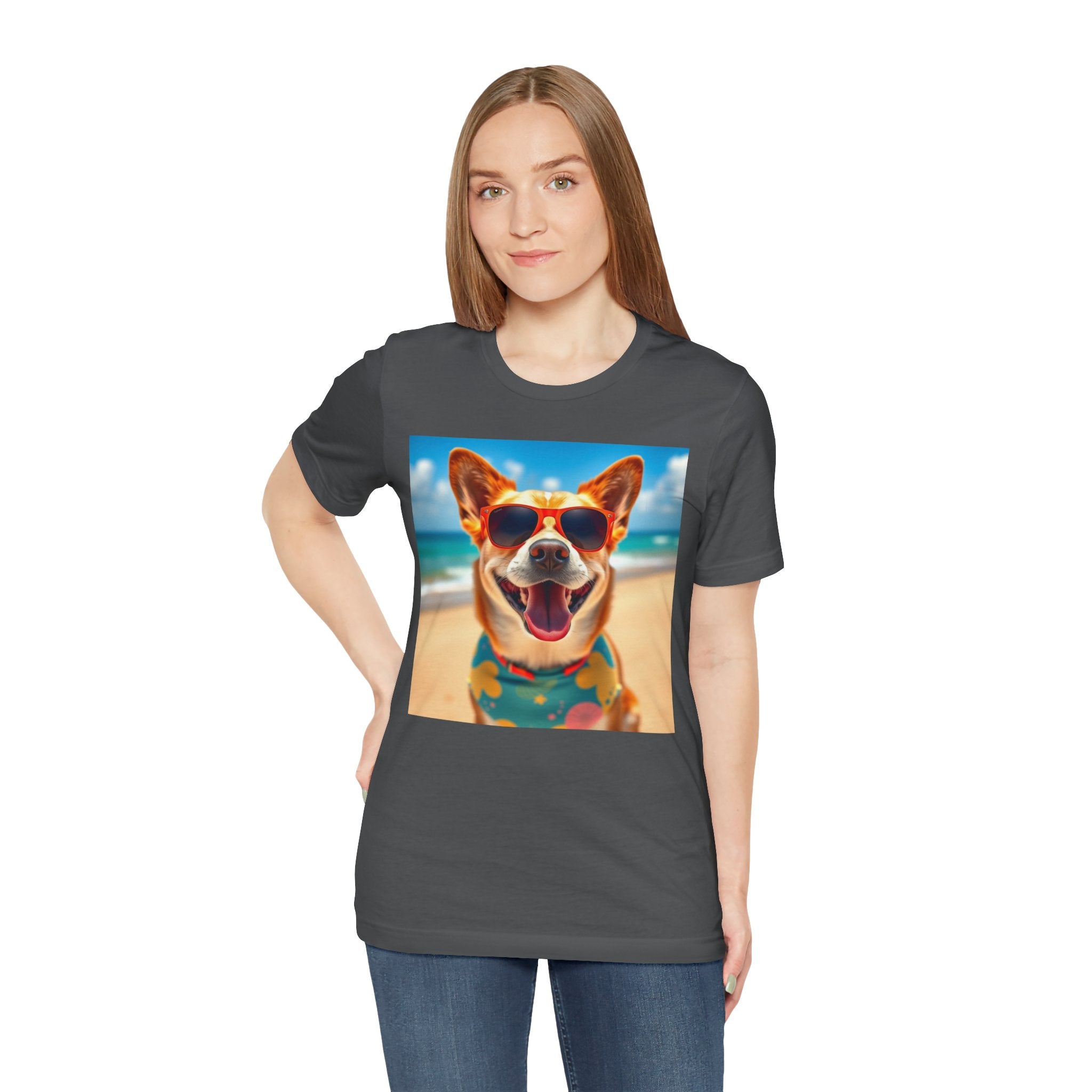 Happy Pup Beach Vibes Unisex Short Sleeve Tee