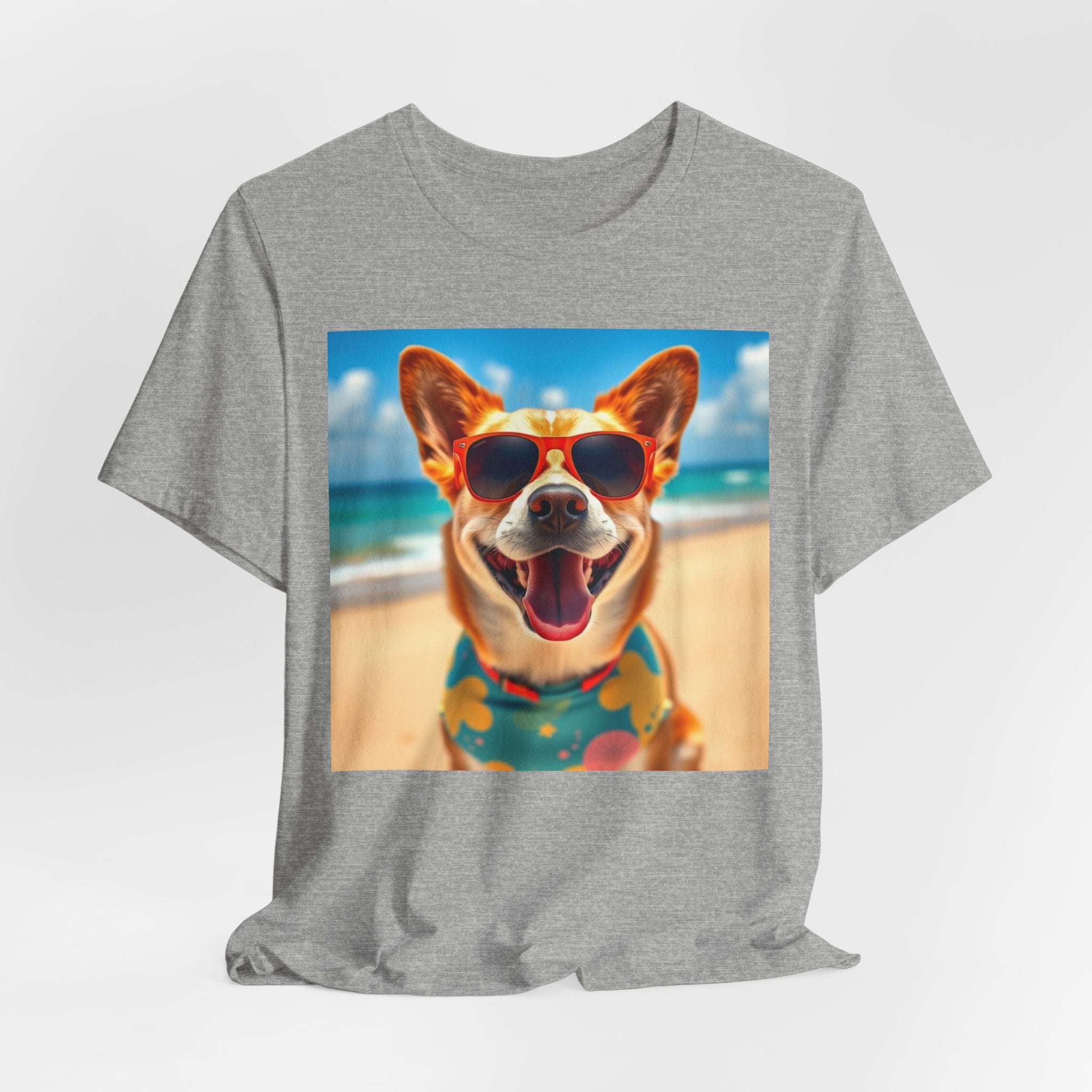 Happy Pup Beach Vibes Unisex Short Sleeve Tee