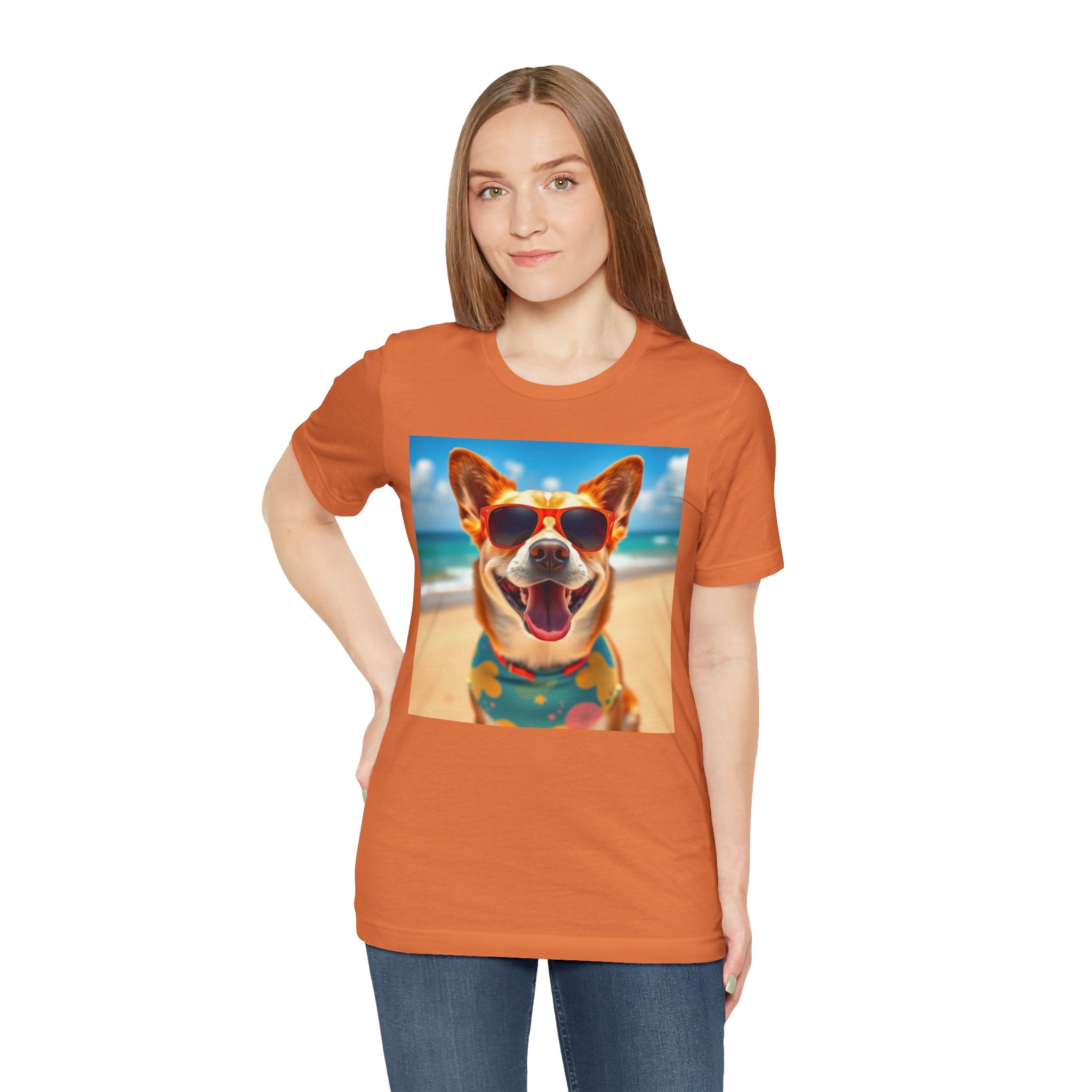 Happy Pup Beach Vibes Unisex Short Sleeve Tee