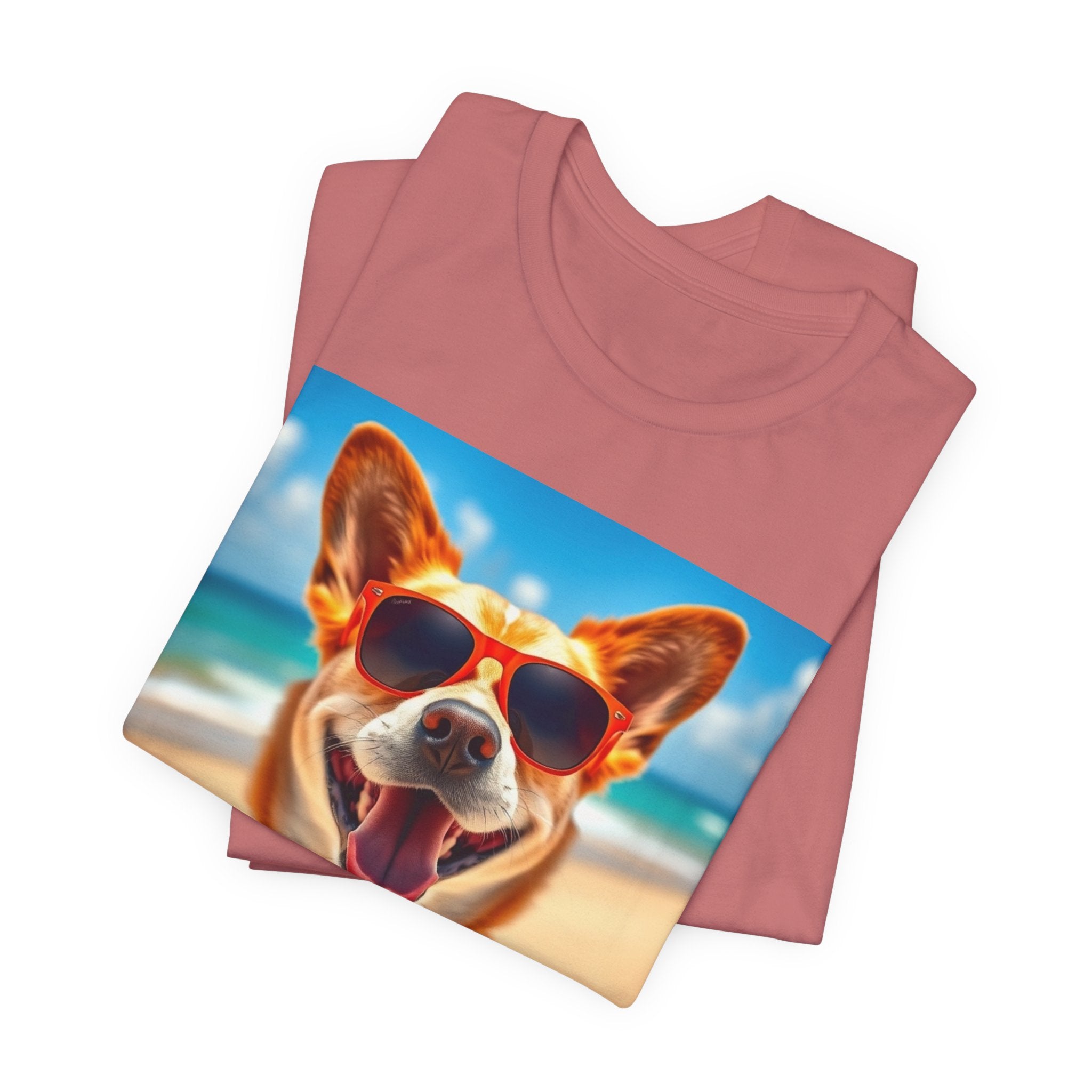 Happy Pup Beach Vibes Unisex Short Sleeve Tee