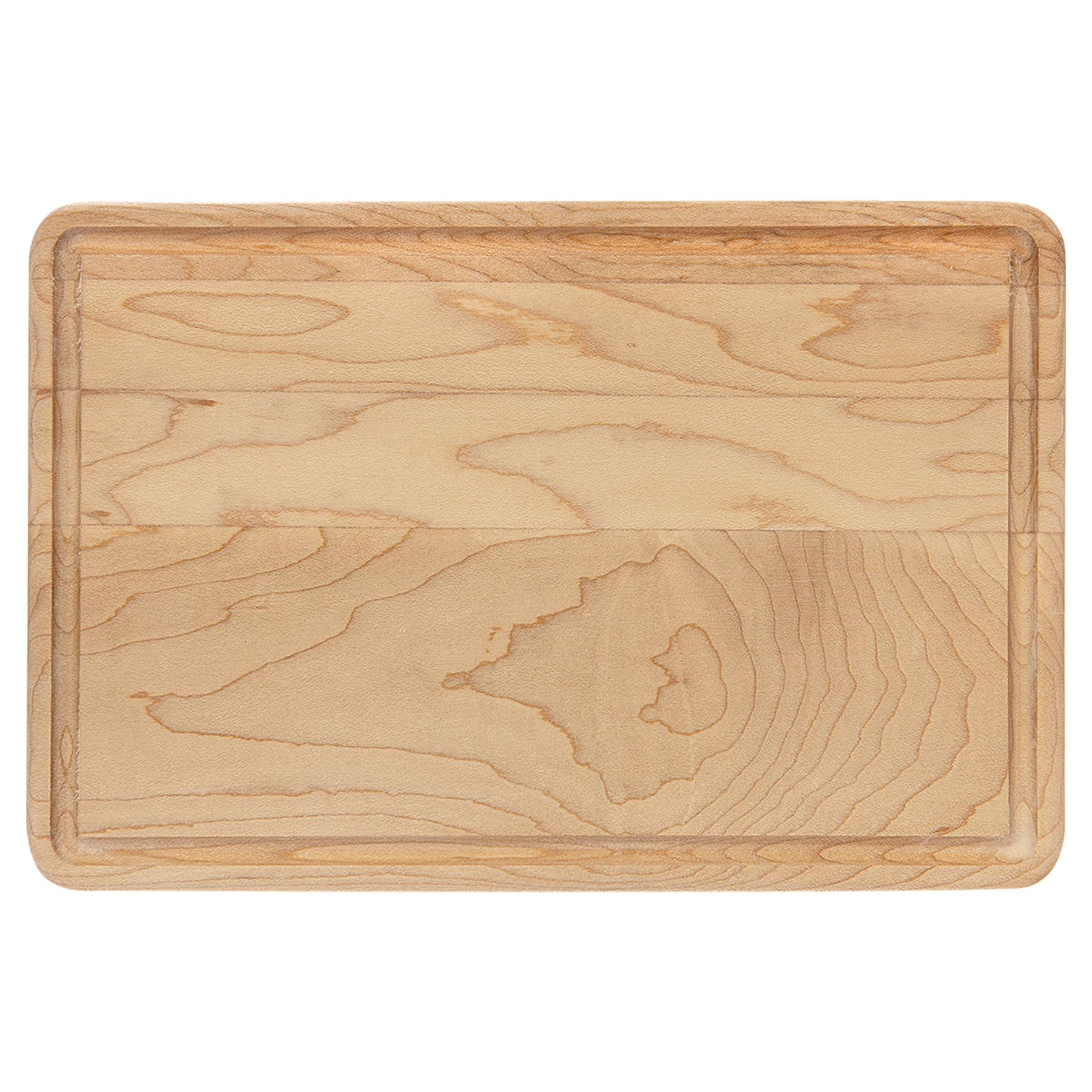 Engraved Wooden Cutting Board - Bigfoot Fishing Design