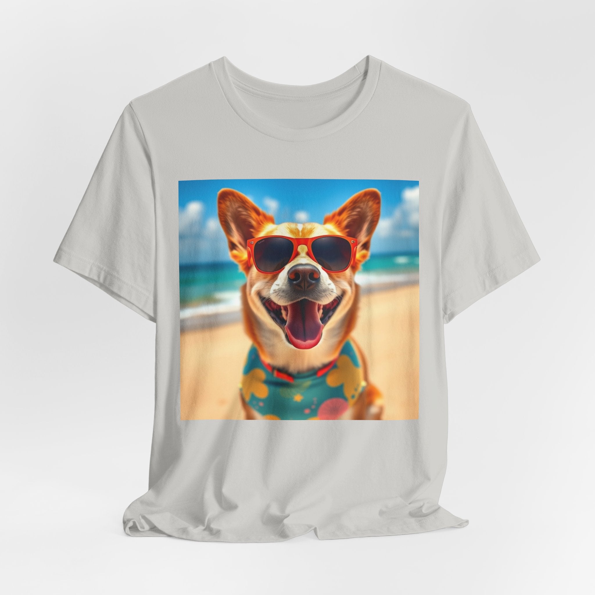 Happy Pup Beach Vibes Unisex Short Sleeve Tee