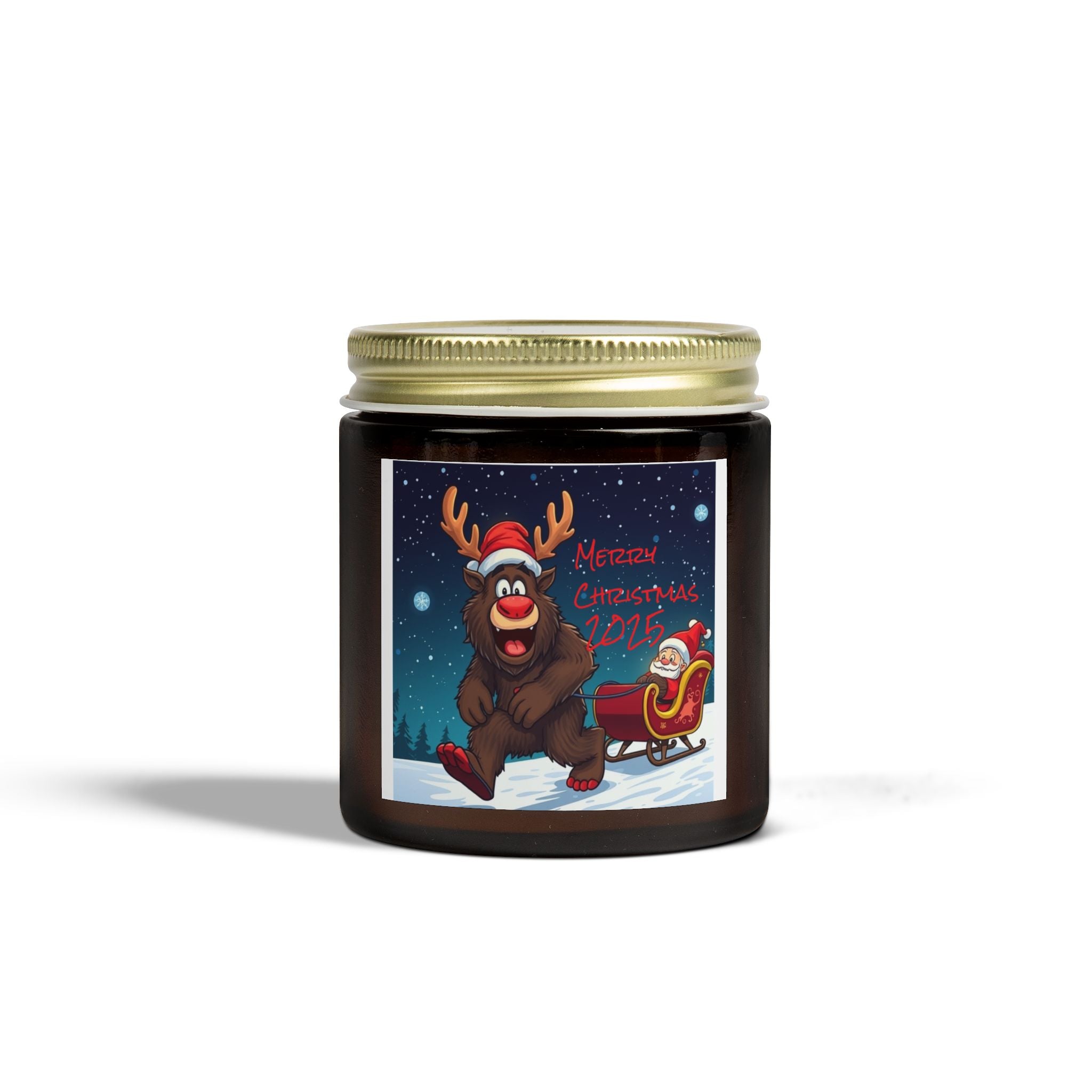 Holiday Scented Candles - Coconut Apricot Wax (4oz, 9oz) - Merry Christmas 2023