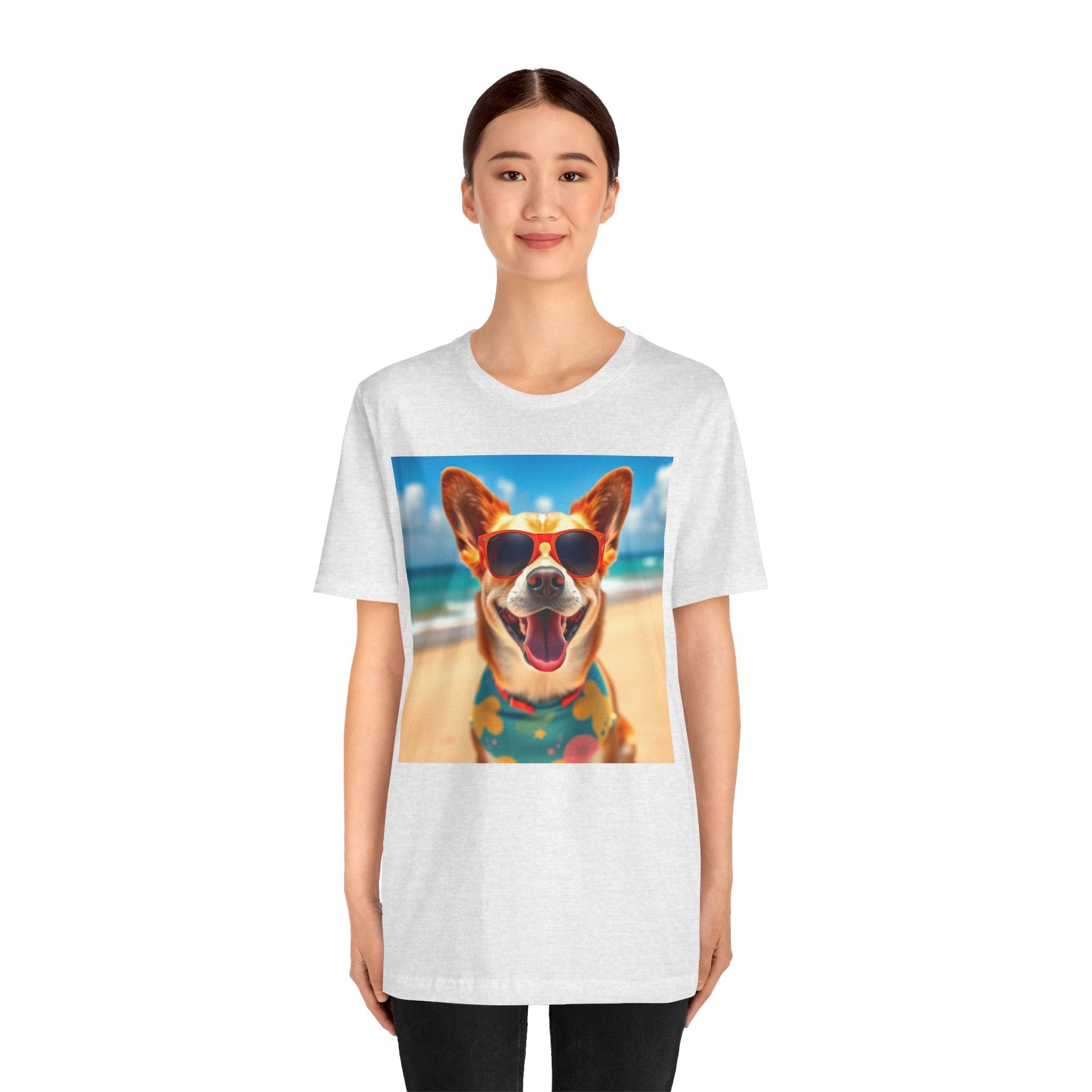Happy Pup Beach Vibes Unisex Short Sleeve Tee