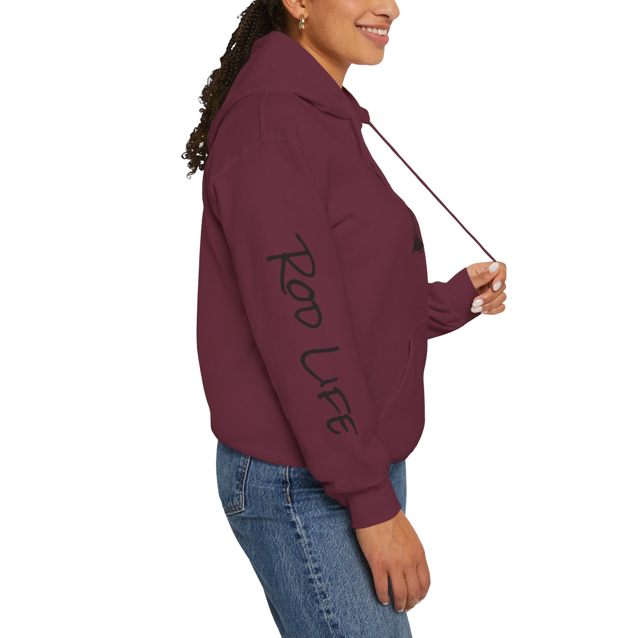 Gone Fishin' Bigfoot Hoodie - Unisex Heavy Blend™ Sweatshirt for Nature Lovers