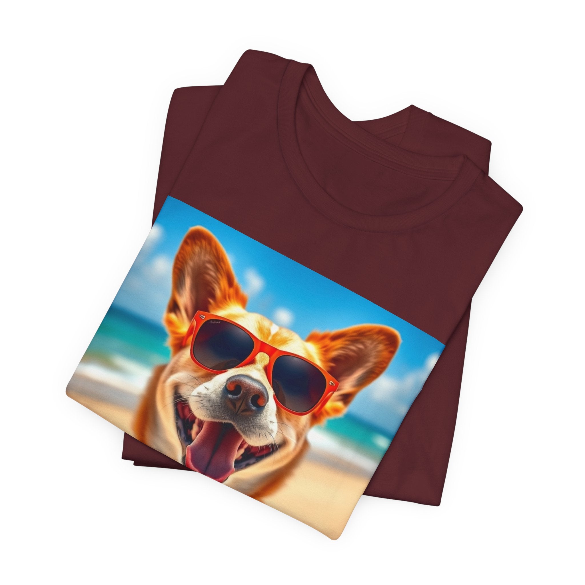 Happy Pup Beach Vibes Unisex Short Sleeve Tee