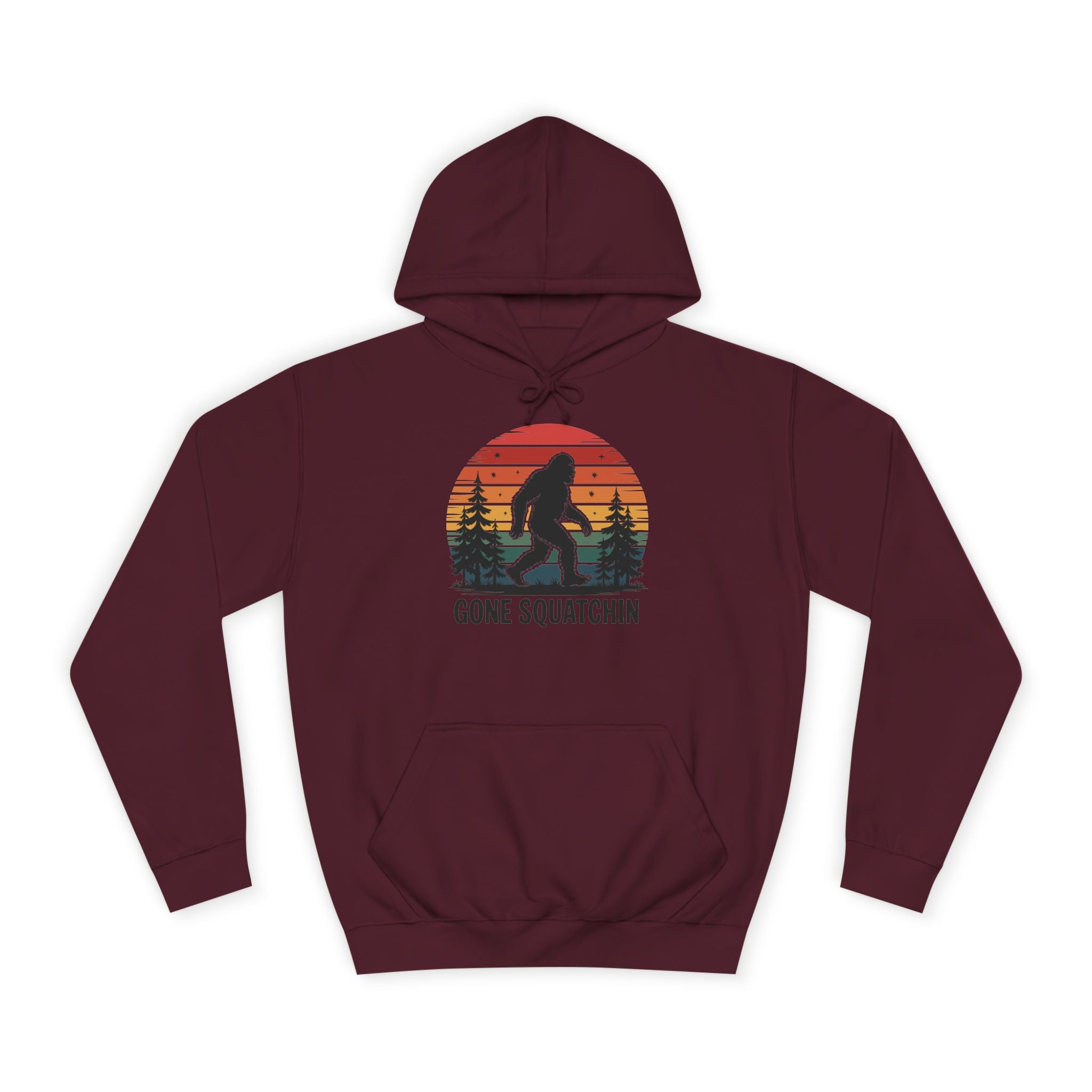 Retro Bigfoot Hoodie - "Gone Squatchin"
