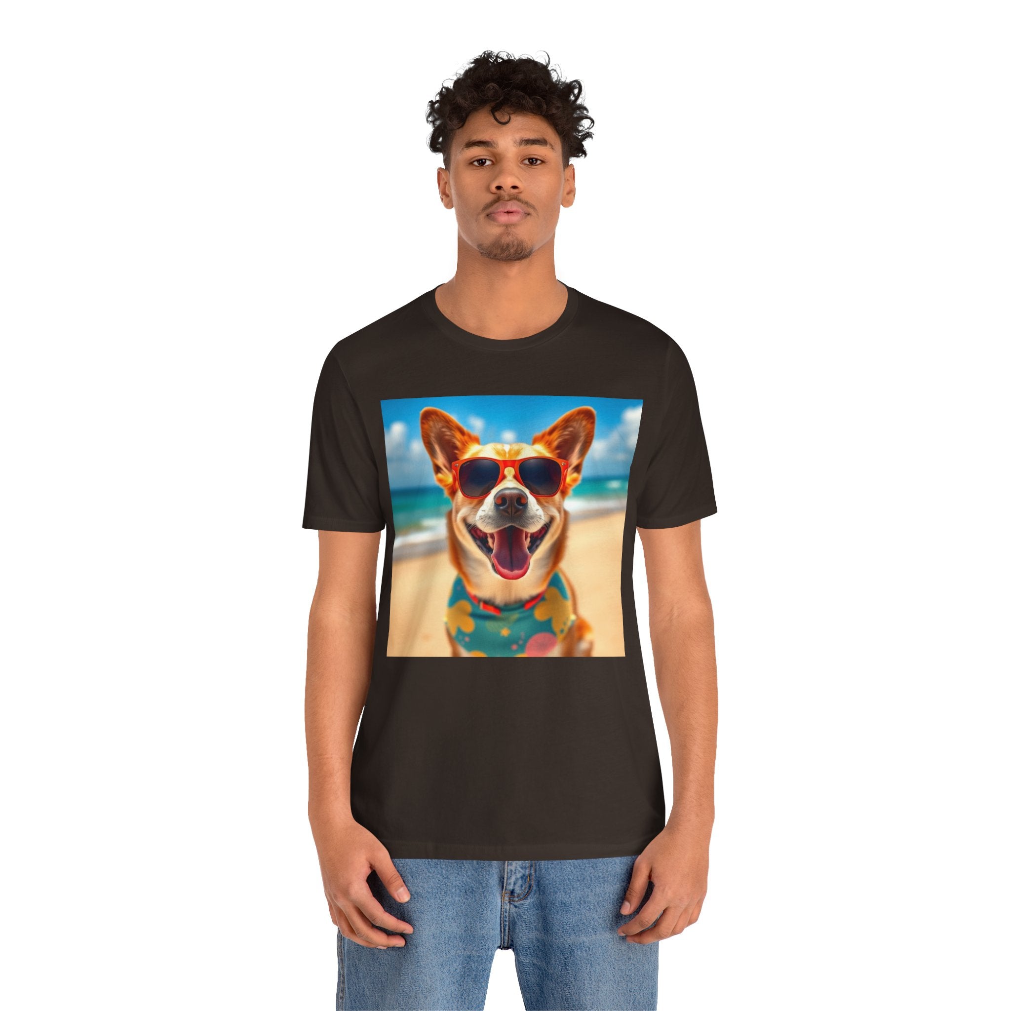 Happy Pup Beach Vibes Unisex Short Sleeve Tee