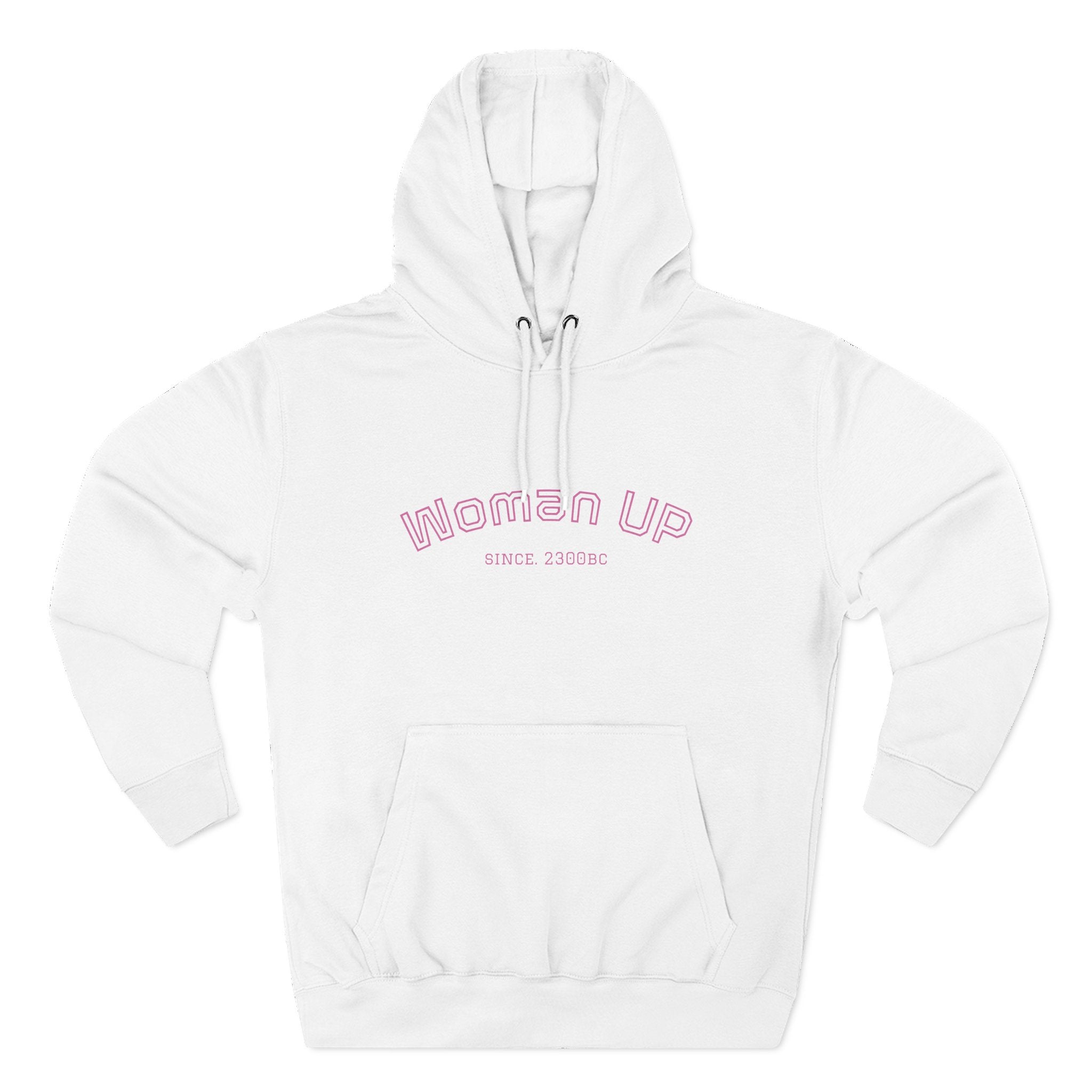 Empowering Women's Fleece Hoodie - 'Woman Up' & 'We Can Do It!' Designs