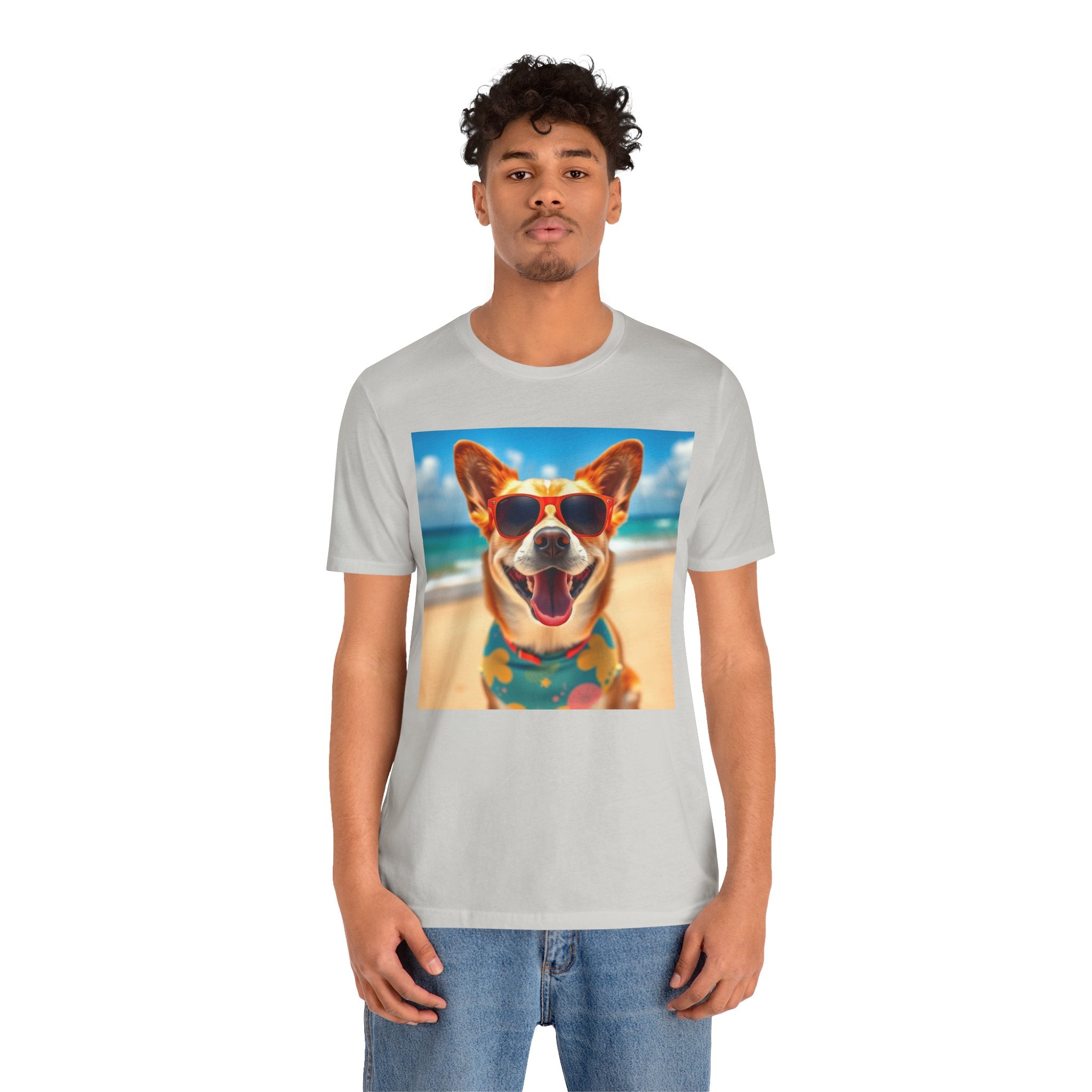Happy Pup Beach Vibes Unisex Short Sleeve Tee