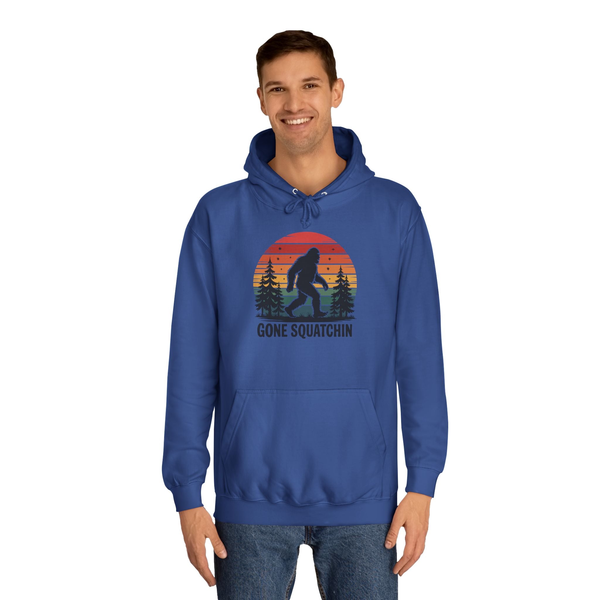 Retro Bigfoot Hoodie - "Gone Squatchin"