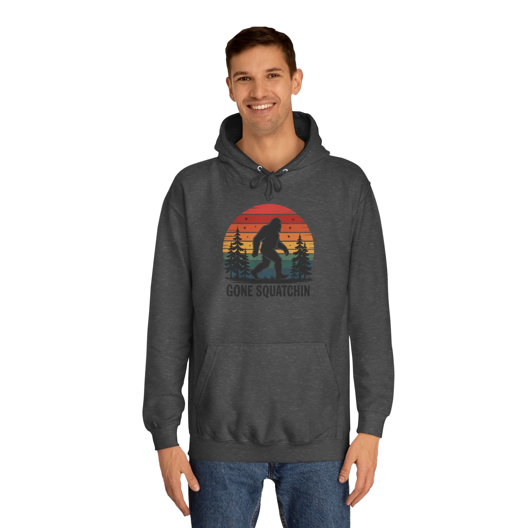 Retro Bigfoot Hoodie - "Gone Squatchin"