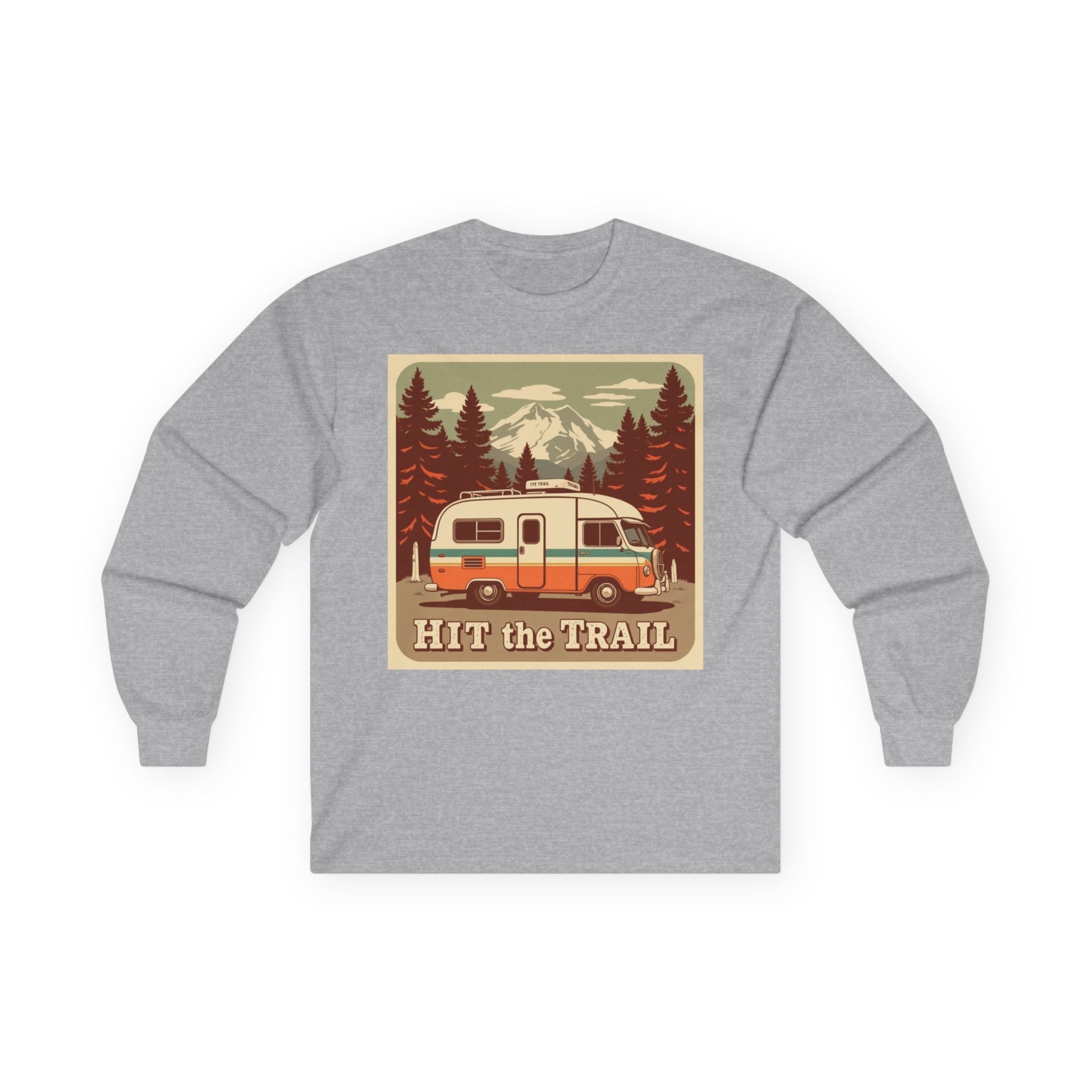Adventure-Ready Long Sleeve Tee - 'Hit the Trail' Design
