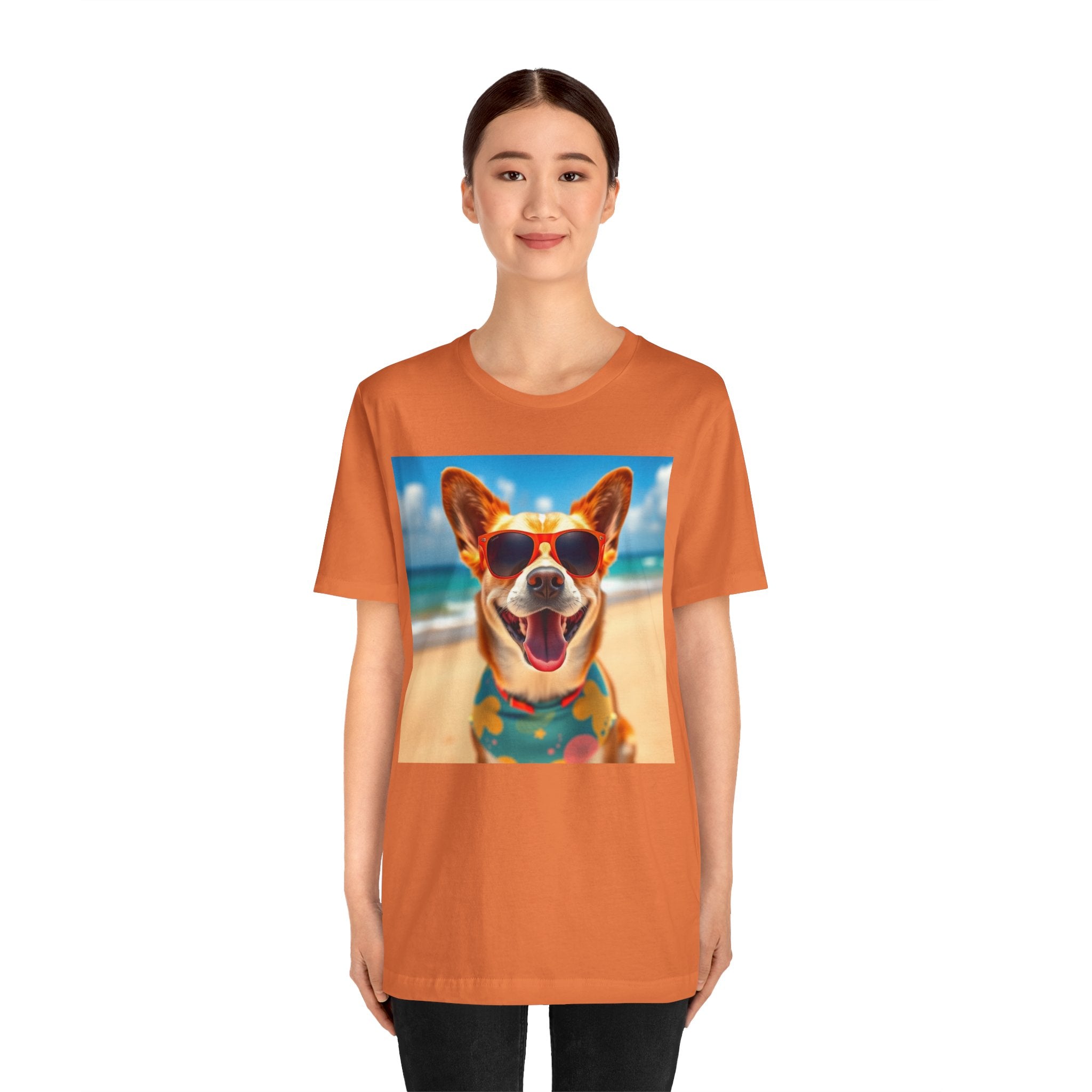 Happy Pup Beach Vibes Unisex Short Sleeve Tee